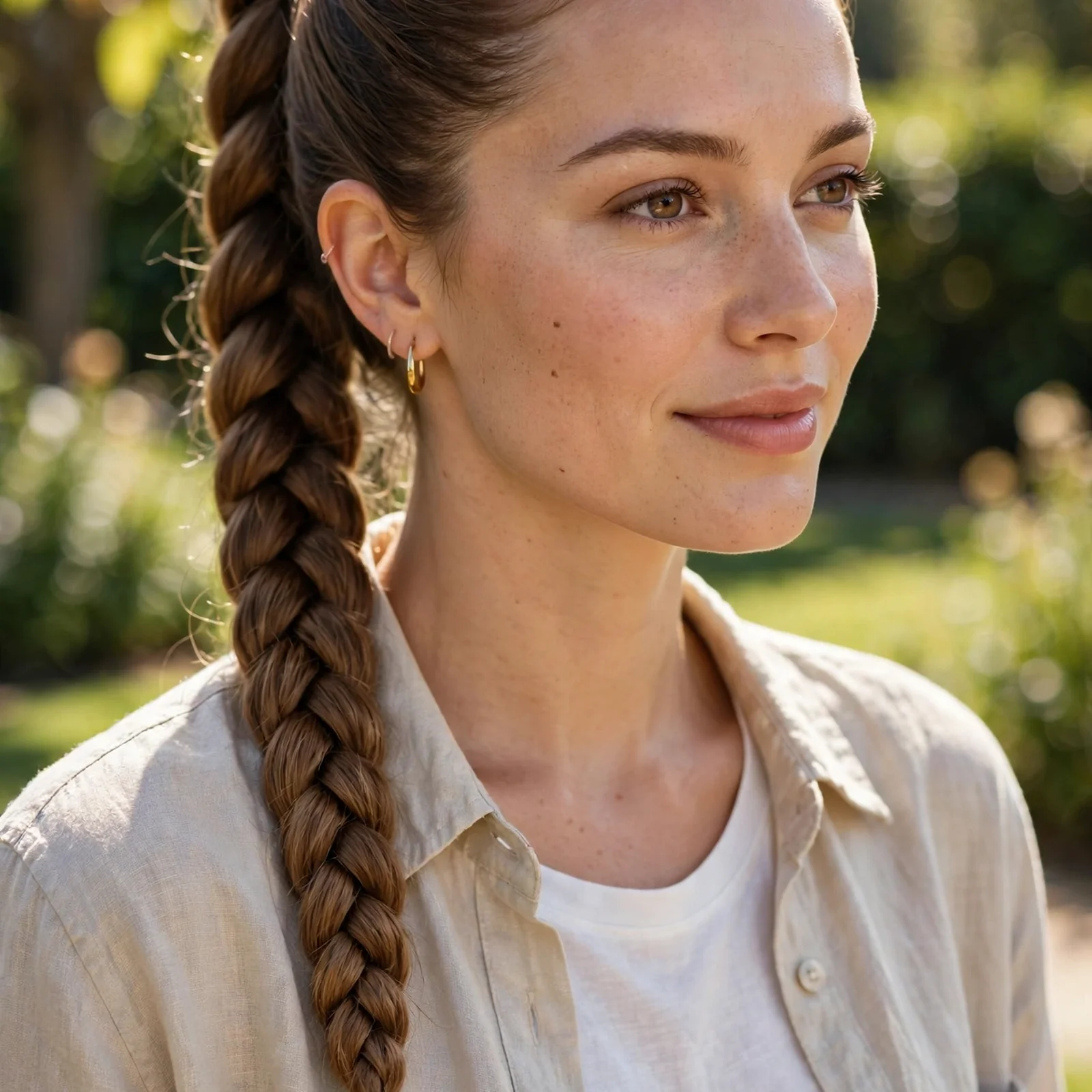 20 Effortless Summer Hairstyles for Women That Stay Intact in Heat: Braided Ponytail