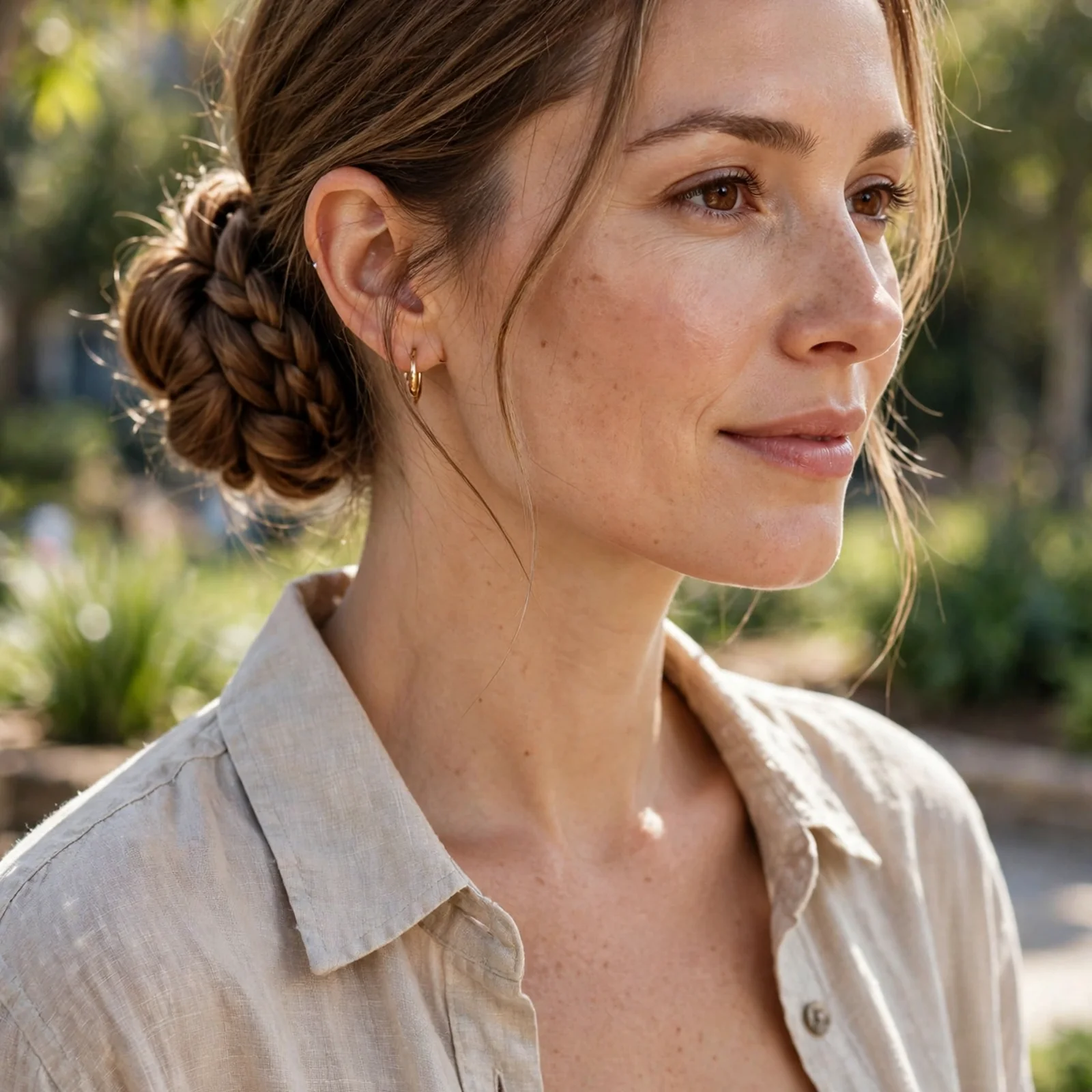 20 Effortless Summer Hairstyles for Women That Stay Intact in Heat: Low Braided Bun