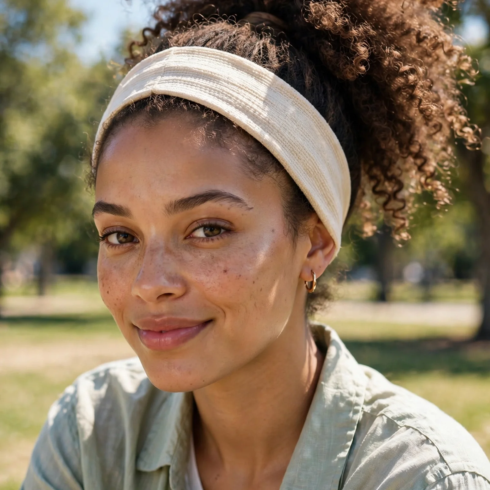 20 Effortless Summer Hairstyles for Women That Stay Intact in Heat: Headband Puff Ponytail