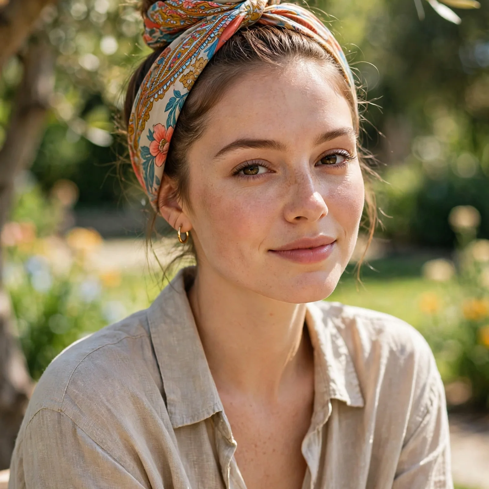 20 Effortless Summer Hairstyles for Women That Stay Intact in Heat: Rolled Scarf Bun