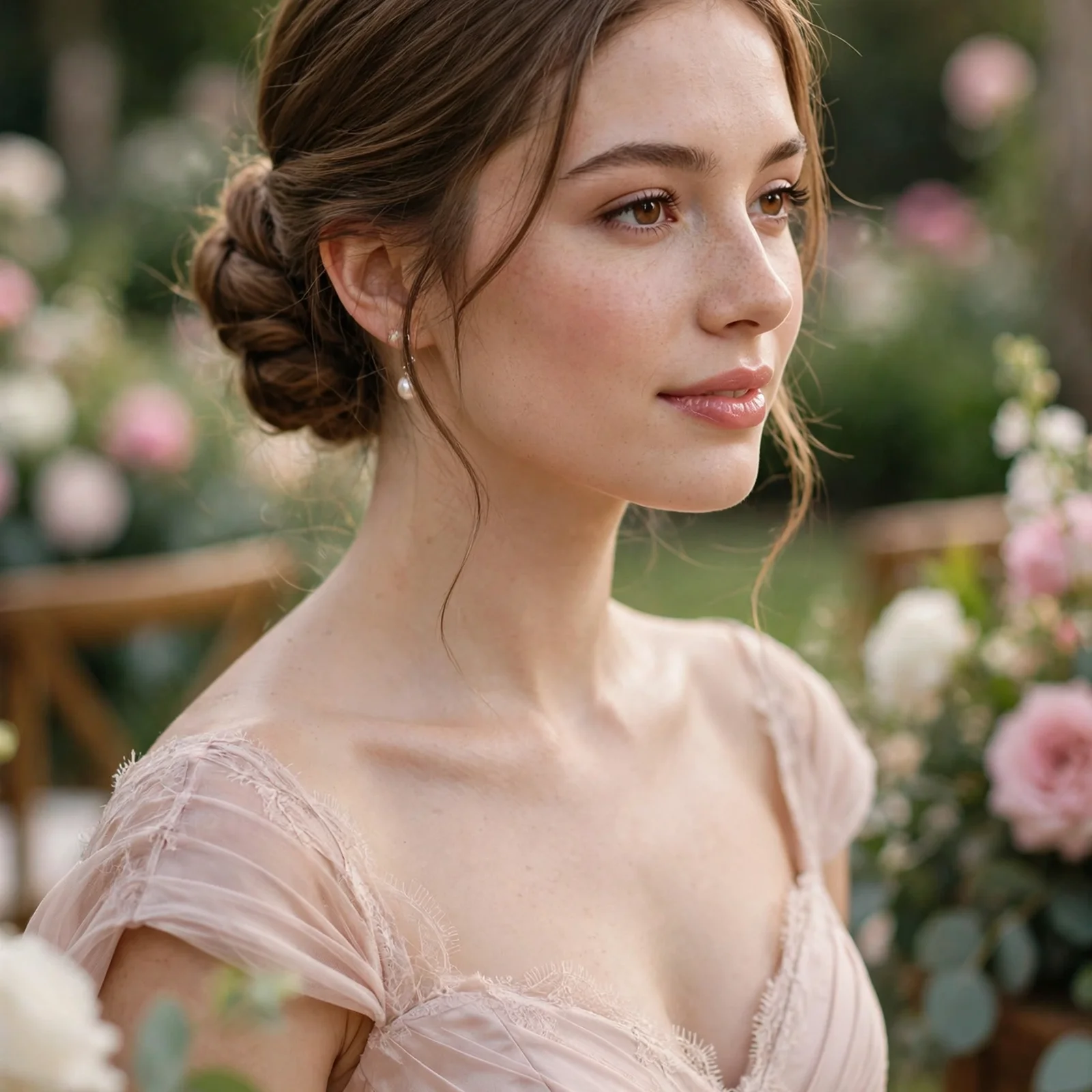 15 Elegant Bridesmaid Hairstyles That Complement Every Dress in 2026: Low Chignon Bun