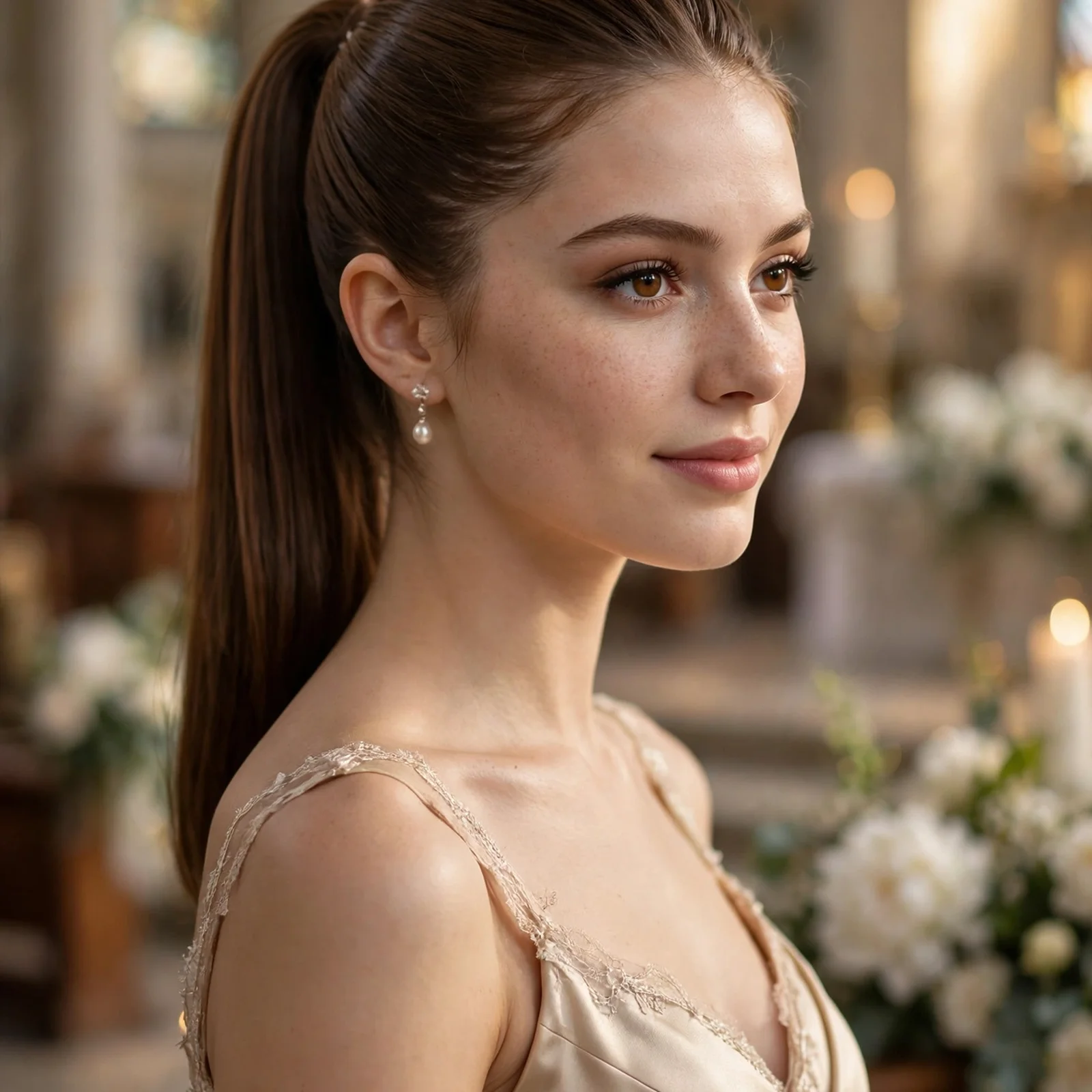 15 Elegant Bridesmaid Hairstyles That Complement Every Dress in 2026: Sleek Ponytail