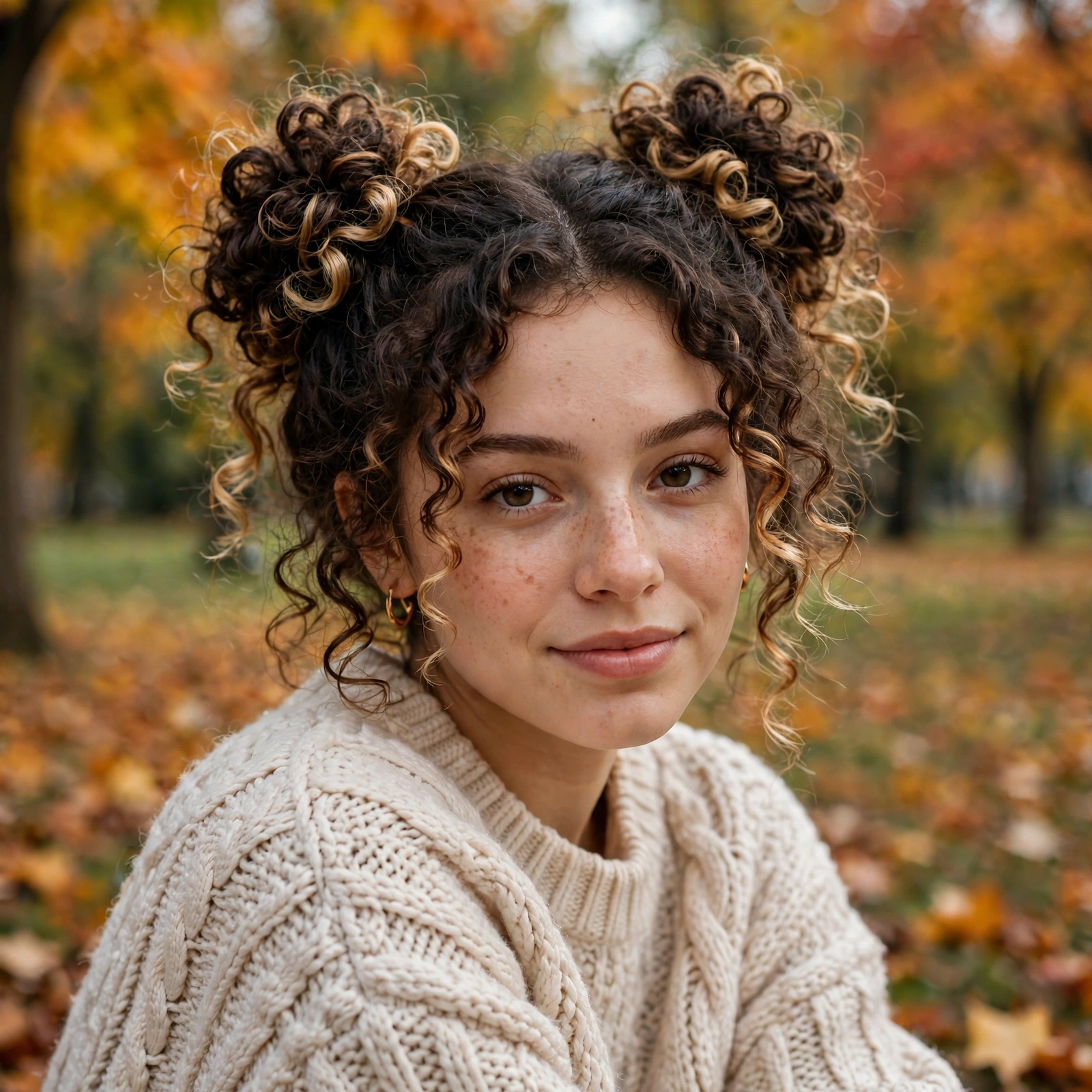 Curly Space Buns