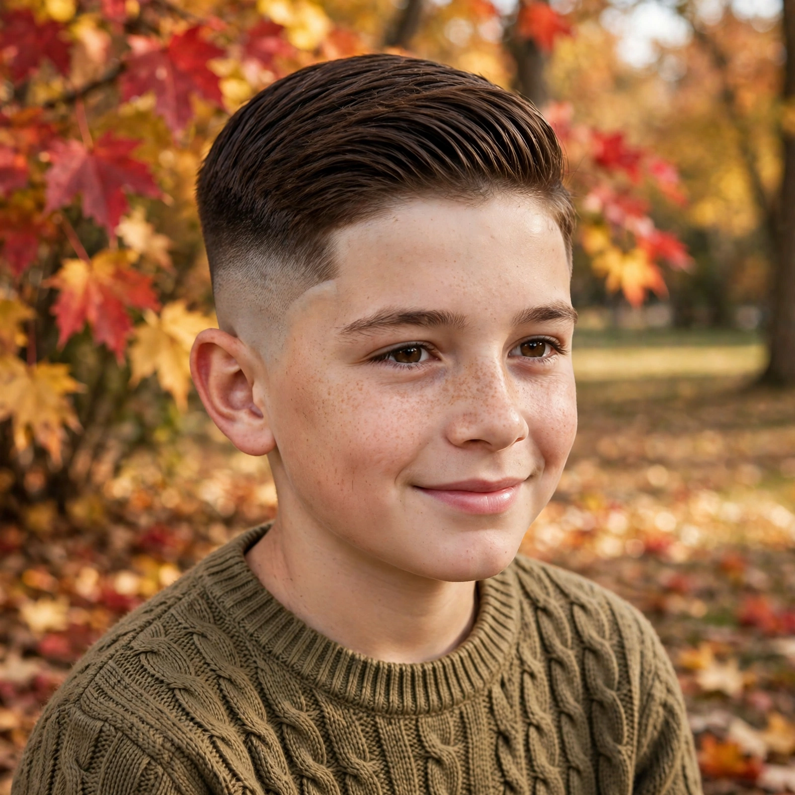 Mid Fade with Side-Swept Texture