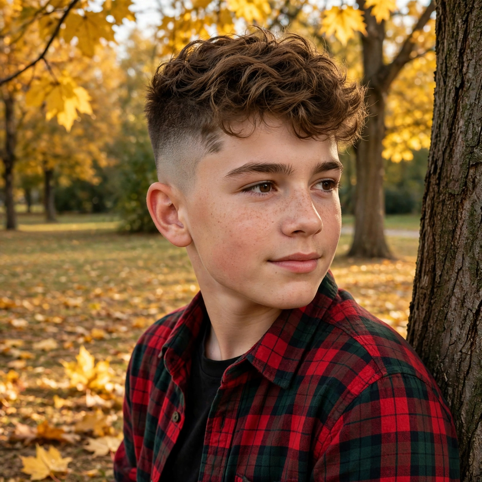 Drop Fade with Curly Top