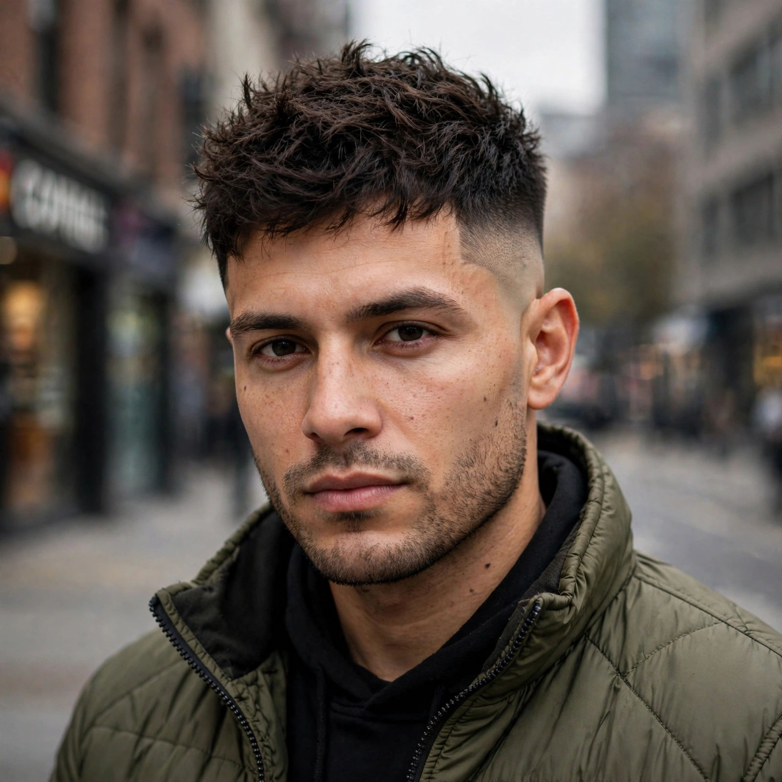 Mid Skin Fade with Textured Top