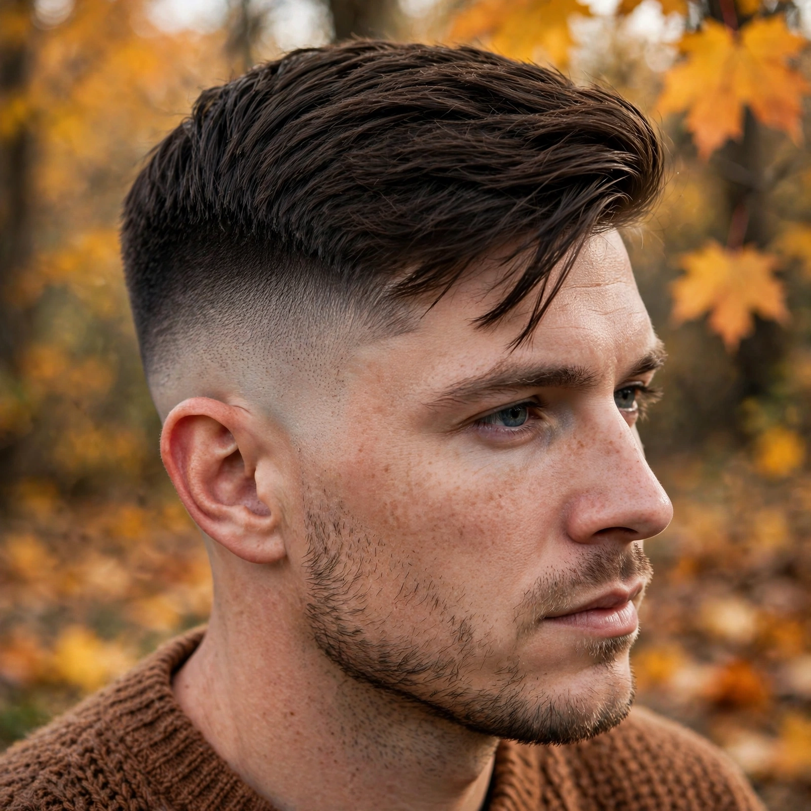 Shadow Fade with Brushed-Forward Top