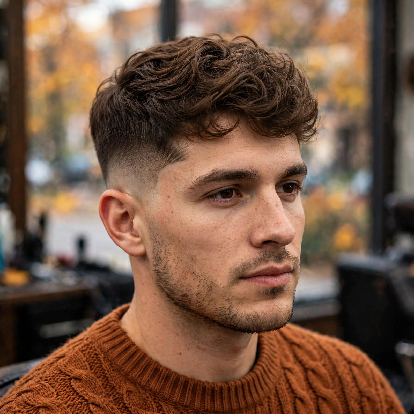 Taper Fade with Wavy Top