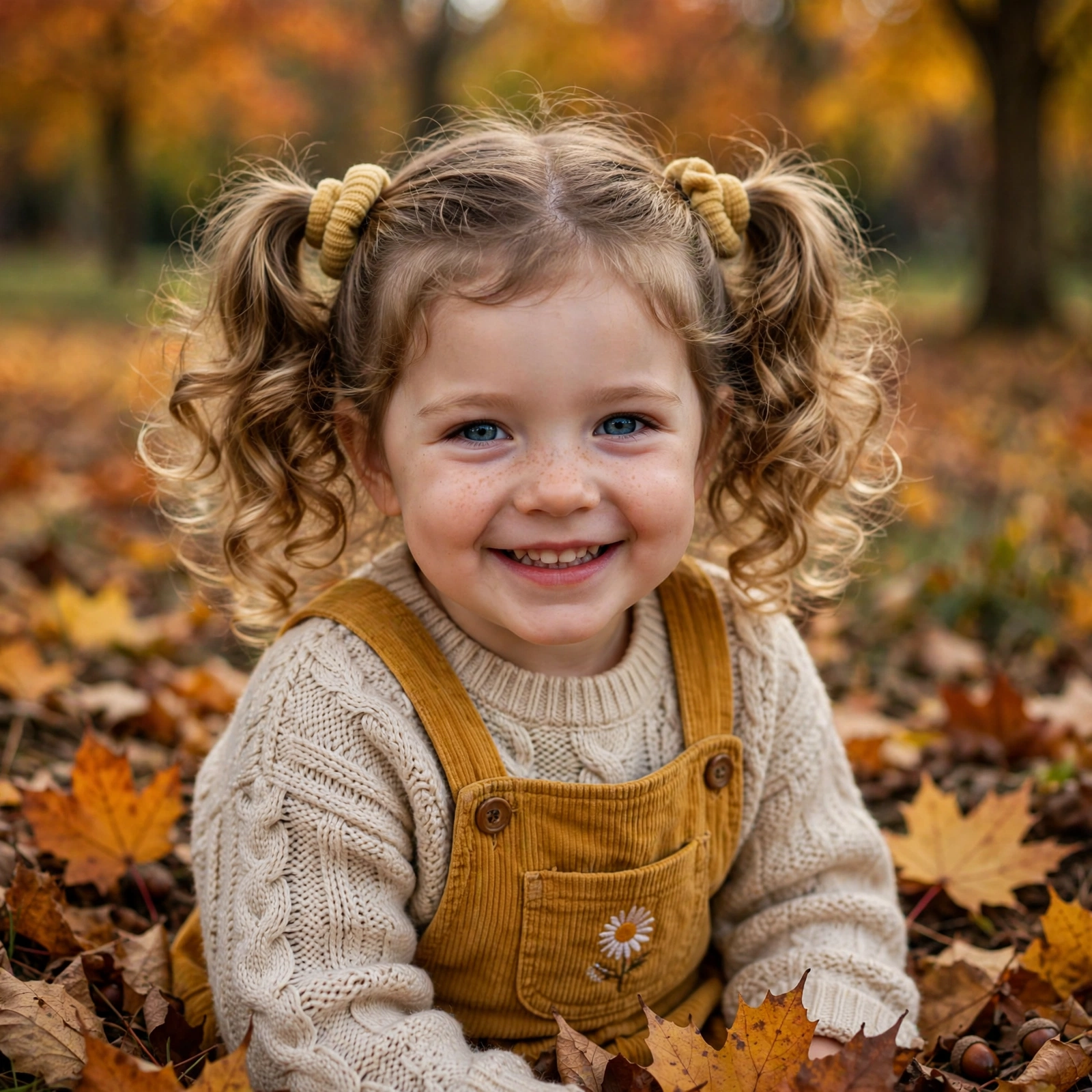 Fall Hairstyles for Little Girls: Bouncy Double Pigtails