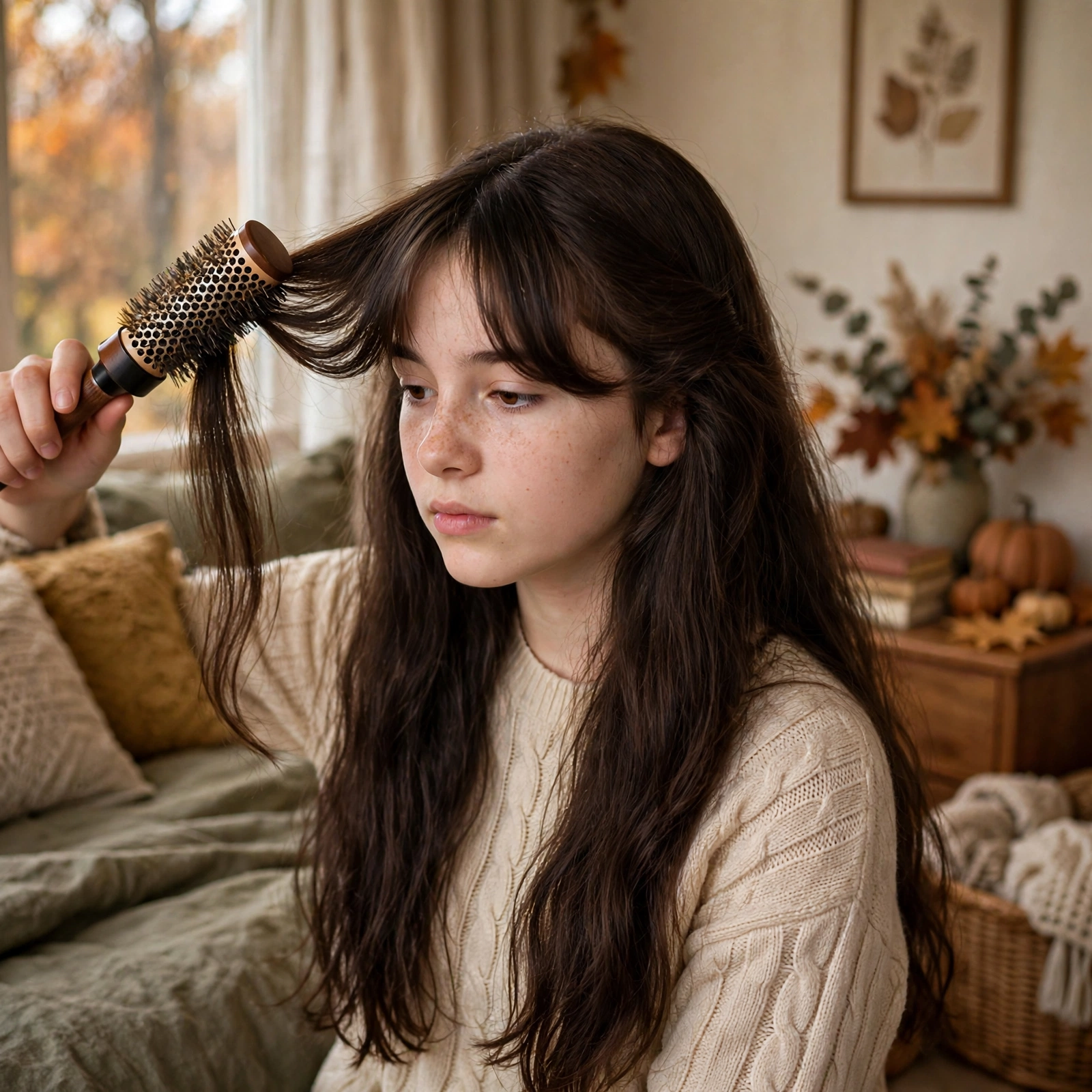 Curtain Bangs Styling (No Cut Needed!)