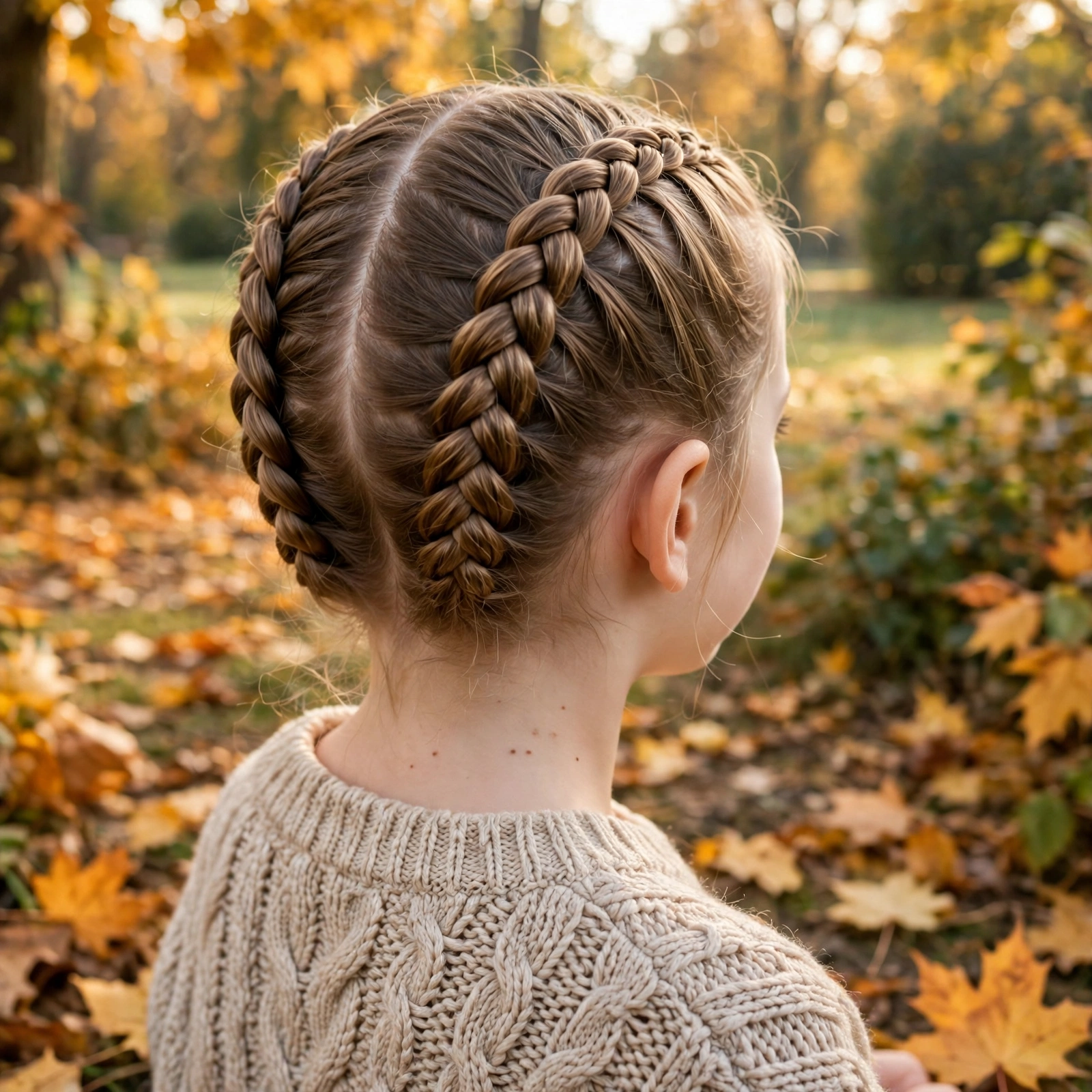 Fall School Hairstyles for Girls: Double Dutch Braids