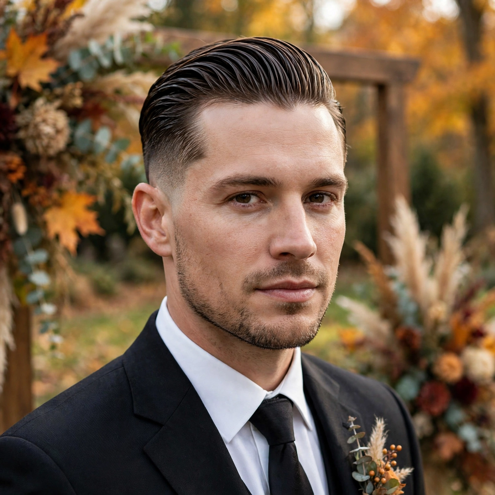 Slicked-Back with Low Taper