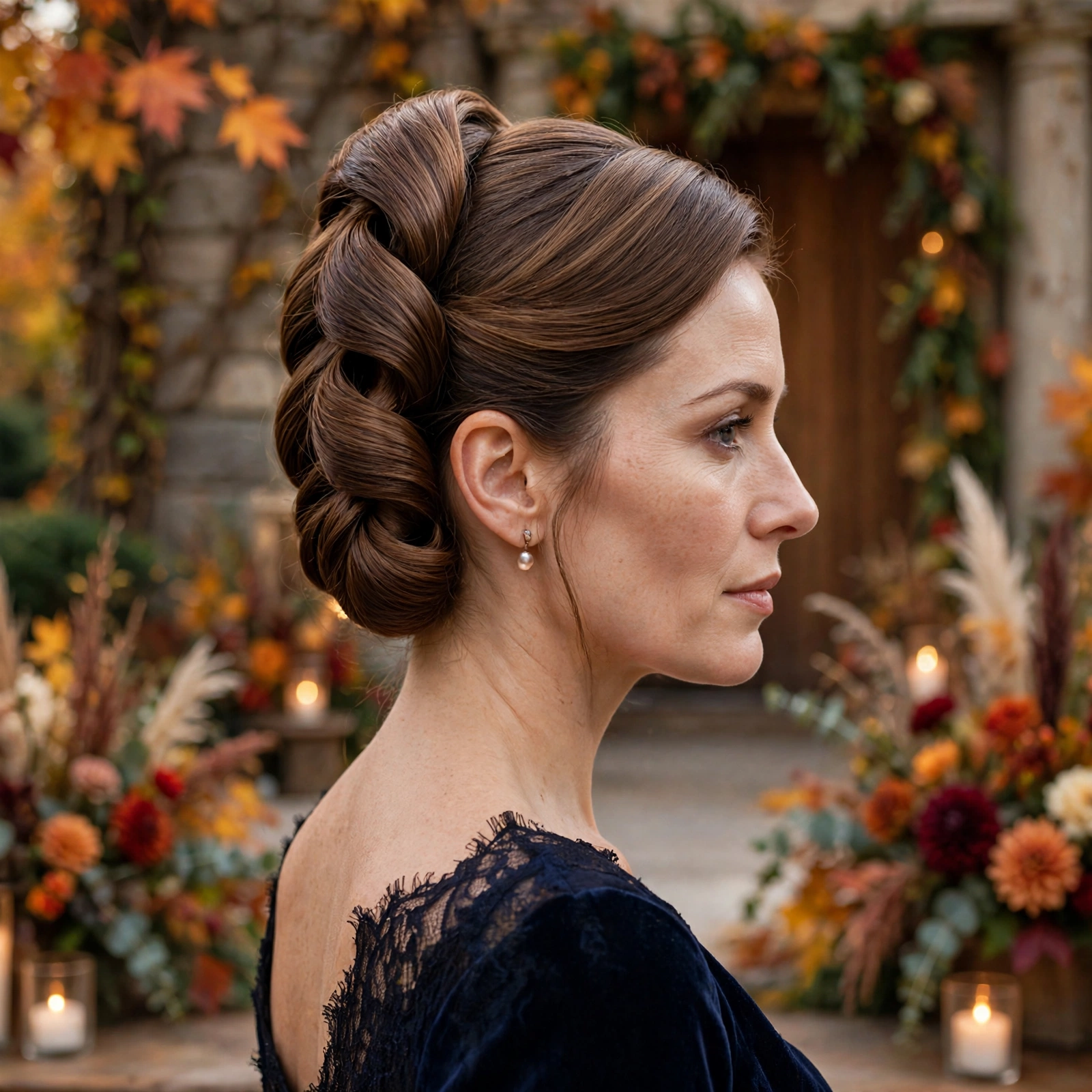 Loose Side Braid with Curls