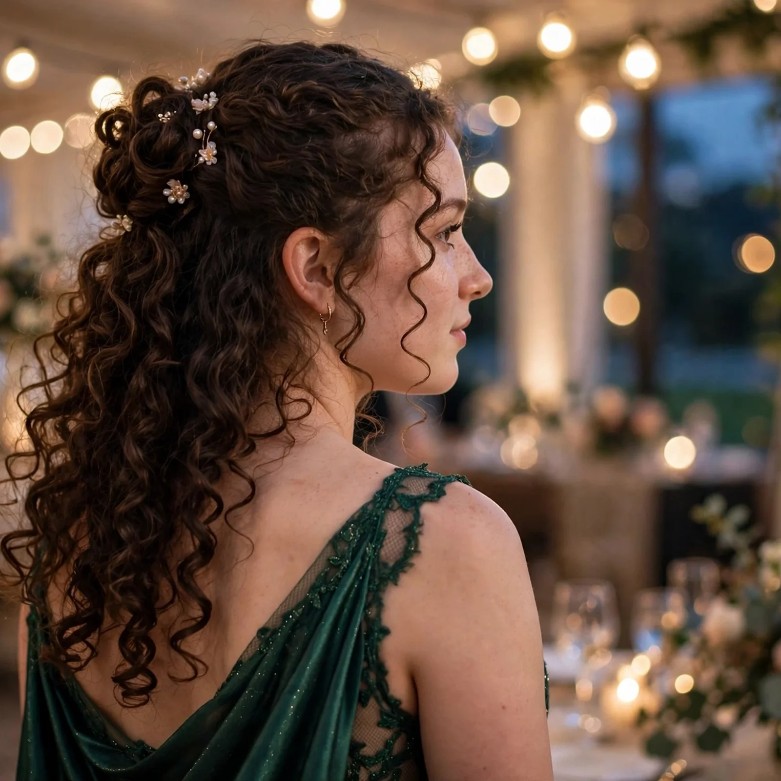 20 Glamorous Prom Hairstyles for Girls to Shine on Their Big Night in 2026: Curly Half-Up Half-Down
