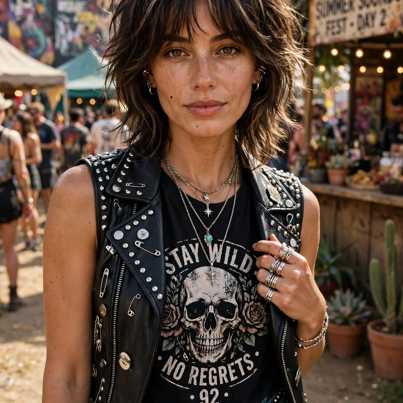 25 Glow-Up Haircuts for Women That Transform Your Look This Summer: Layered Shag with Curtain Bangs