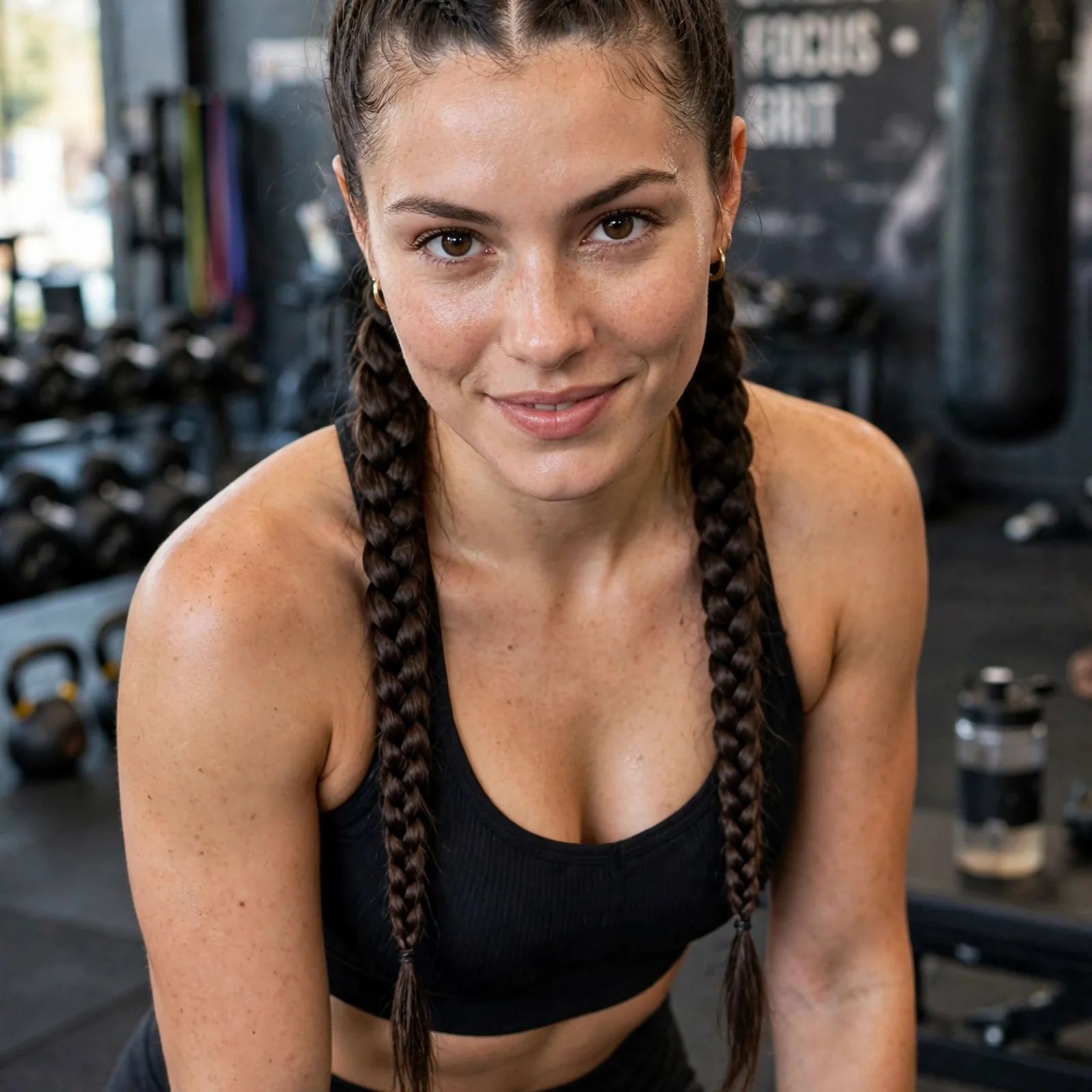 20 Gym-Friendly Hairstyles for Women That Handle Sweat (Stay Secure All Day): Boxer Braids