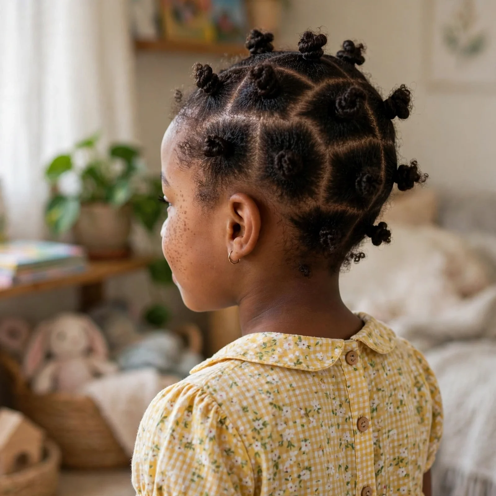 25 Cute & Easy Hairstyles For Black Girls For School, Parties & Beyond: Bantu Knots