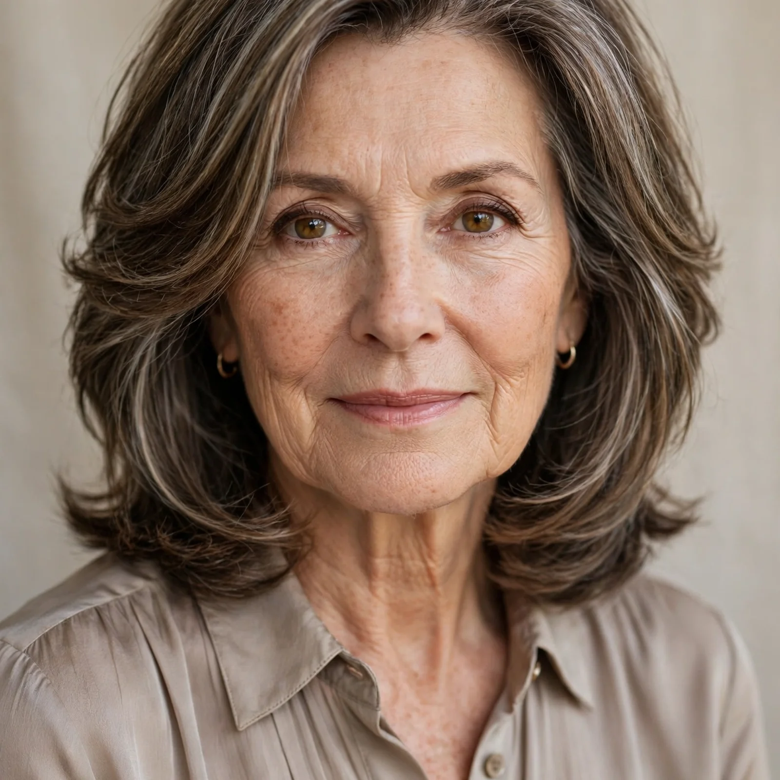 15 Flattering Hairstyles for Women Over 60 That Make You Look Younger: Layered Shoulder-Length Cut