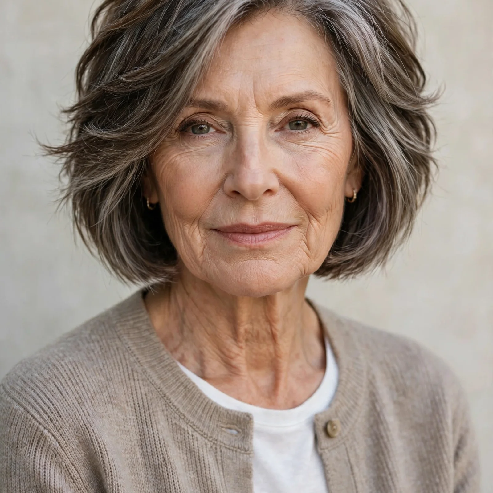 15 Flattering Hairstyles for Women Over 60 That Make You Look Younger: Textured Lob (Long Bob)