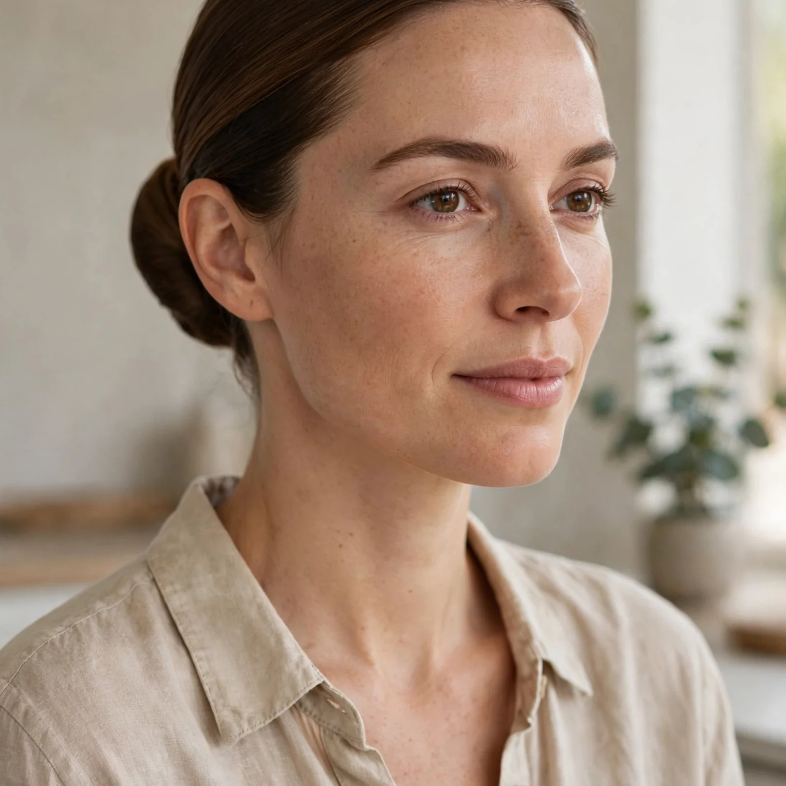 20 Hairstyles for Women With Oily Hair That Stay Fresh & Matte All Day: Sleek-Matte Low Bun