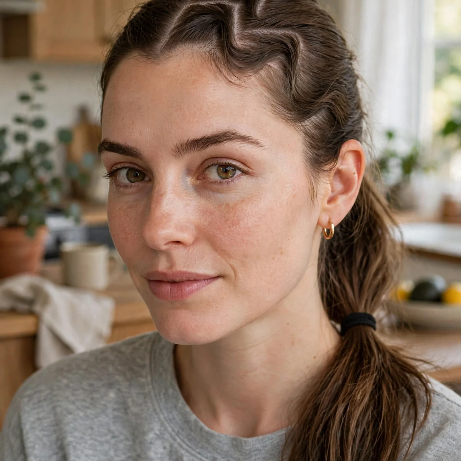 20 Hairstyles for Women With Oily Hair That Stay Fresh & Matte All Day: Zig-Zag Part Ponytail
