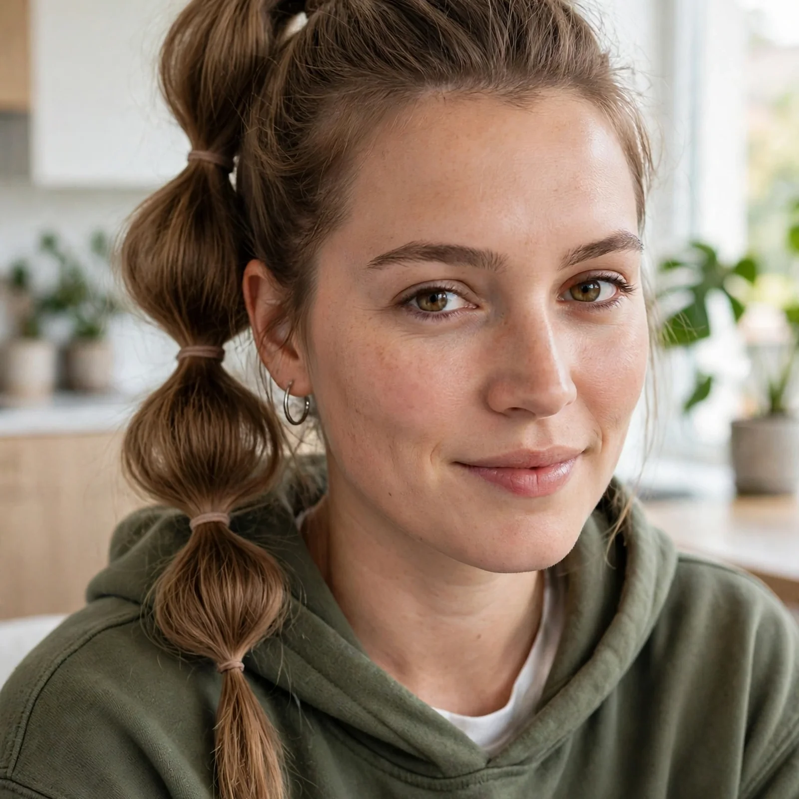 20 Hairstyles for Women With Oily Hair That Stay Fresh & Matte All Day: Bubble Ponytail