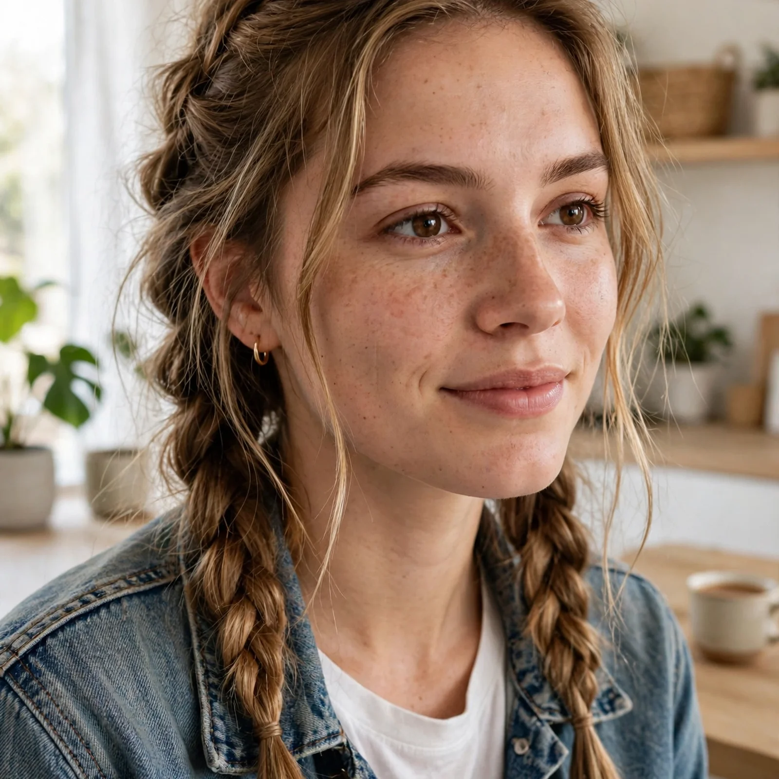 20 Hairstyles for Women With Oily Hair That Stay Fresh & Matte All Day: Loose Double Braids