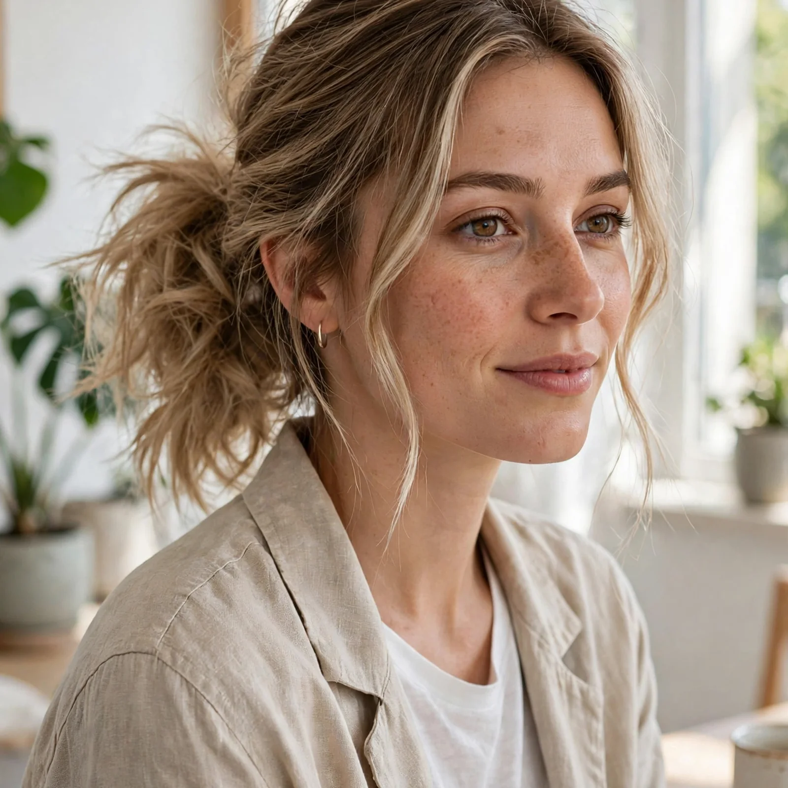 20 Hairstyles for Women With Oily Hair That Stay Fresh & Matte All Day: Airy Low Ponytail