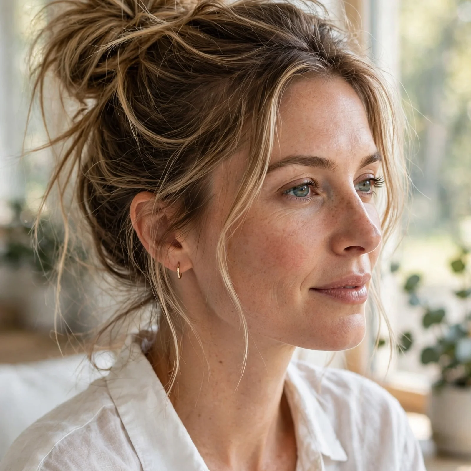 20 Hairstyles for Women With Thin Hair That Add Volume (No Flat Look in Heat): Airy Messy Bun