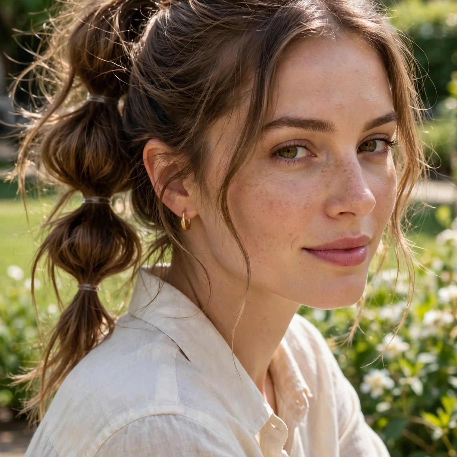 20 Hairstyles for Women With Thin Hair That Add Volume (No Flat Look in Heat): Loose Bubble Ponytail