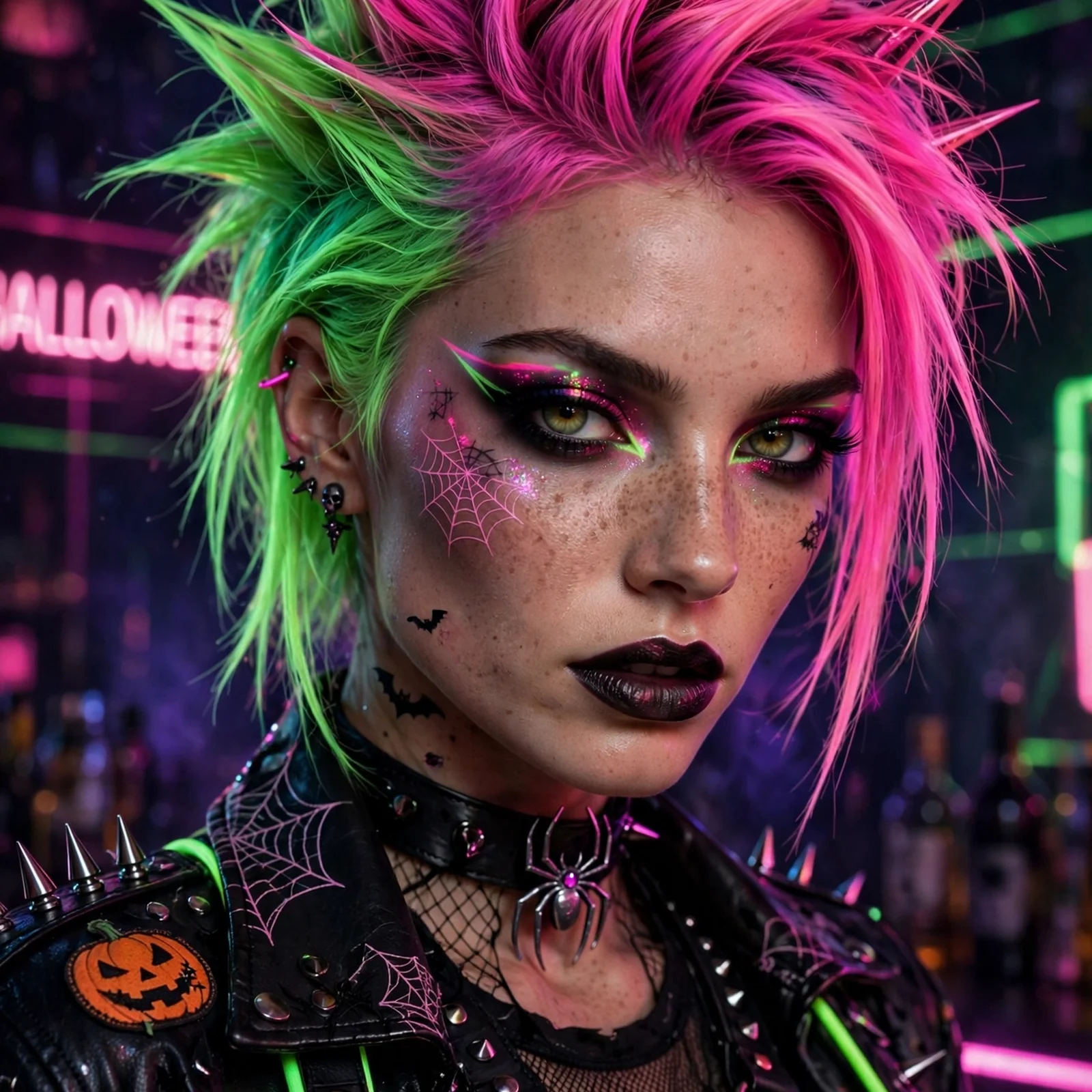 15 Cool Hairstyles for Halloween Costumes: Neon Spikes