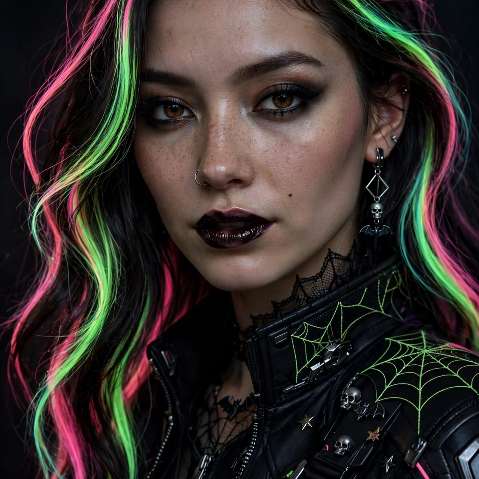 15 Cool Hairstyles for Halloween Costumes: Glow-in-the-Dark Highlights
