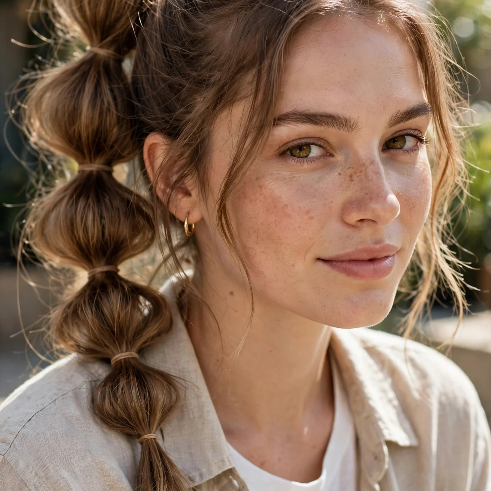 25 Humidity-Proof Hairstyles for Women That Hold Shape Without Hairspray: Bubble Ponytail