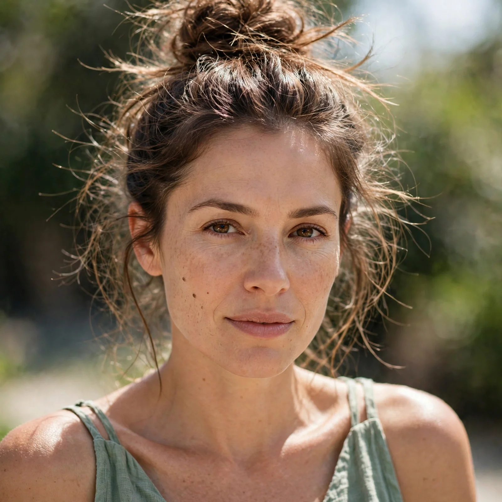 25 Humidity-Proof Hairstyles for Women That Hold Shape Without Hairspray: Messy Top Knot
