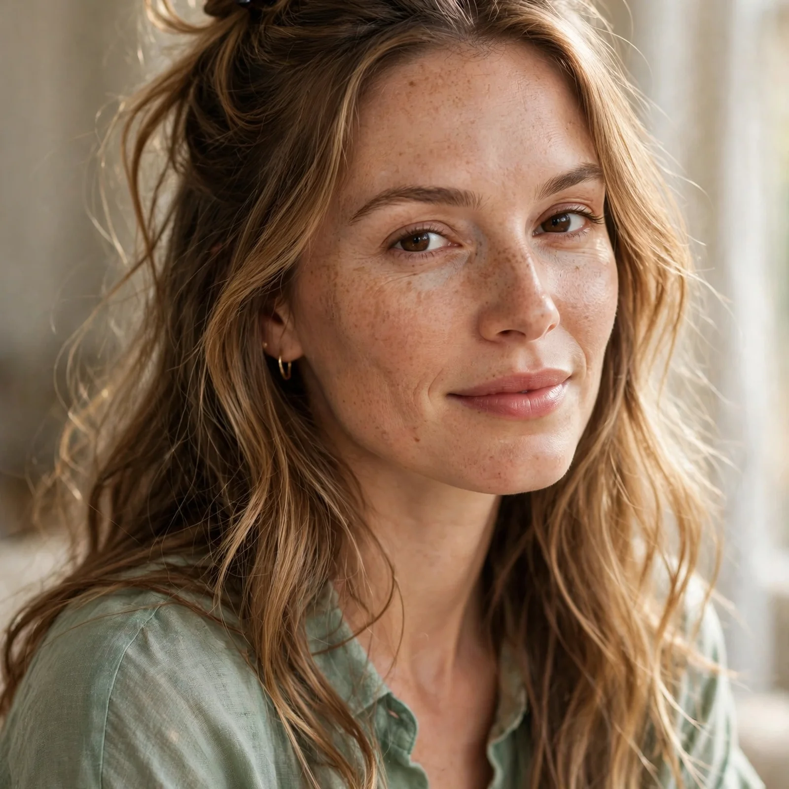 25 Humidity-Proof Hairstyles for Women That Hold Shape Without Hairspray: Half-Up Claw Clip Style