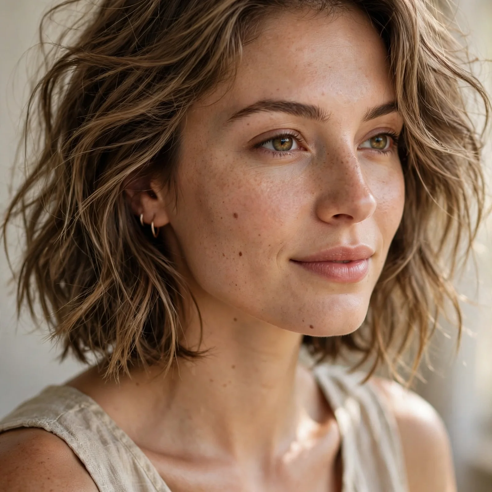 25 Humidity-Proof Hairstyles for Women That Hold Shape Without Hairspray: Soft Lob with Texture Spray
