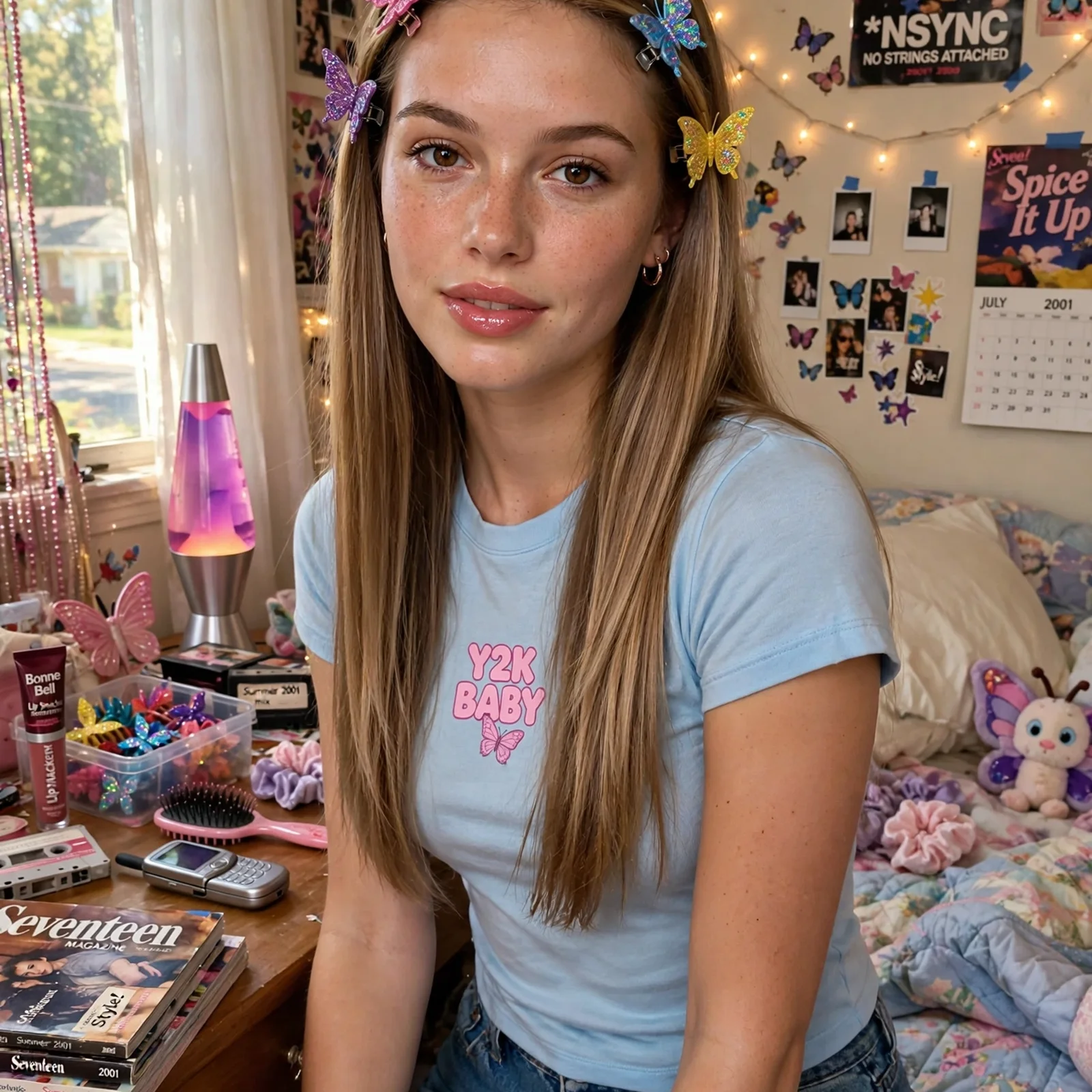 15 Iconic 2000s Hairstyles for Women That Are Totally Back in Style for 2026: Butterfly Clips Hairstyle