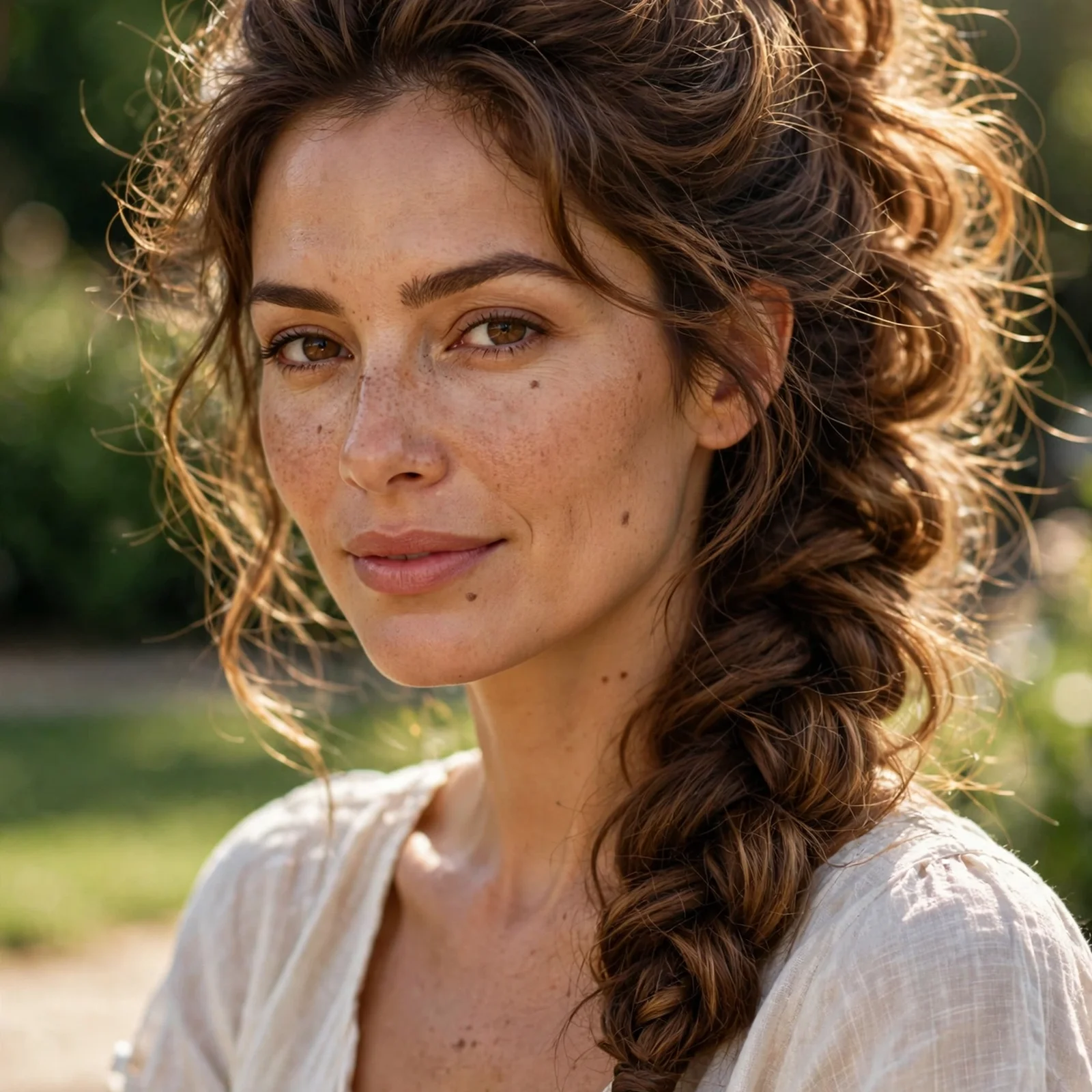 25 Lightweight Hairstyles for Women With Thick Hair (Easy to Manage in Heat): Airy Braided Ponytail
