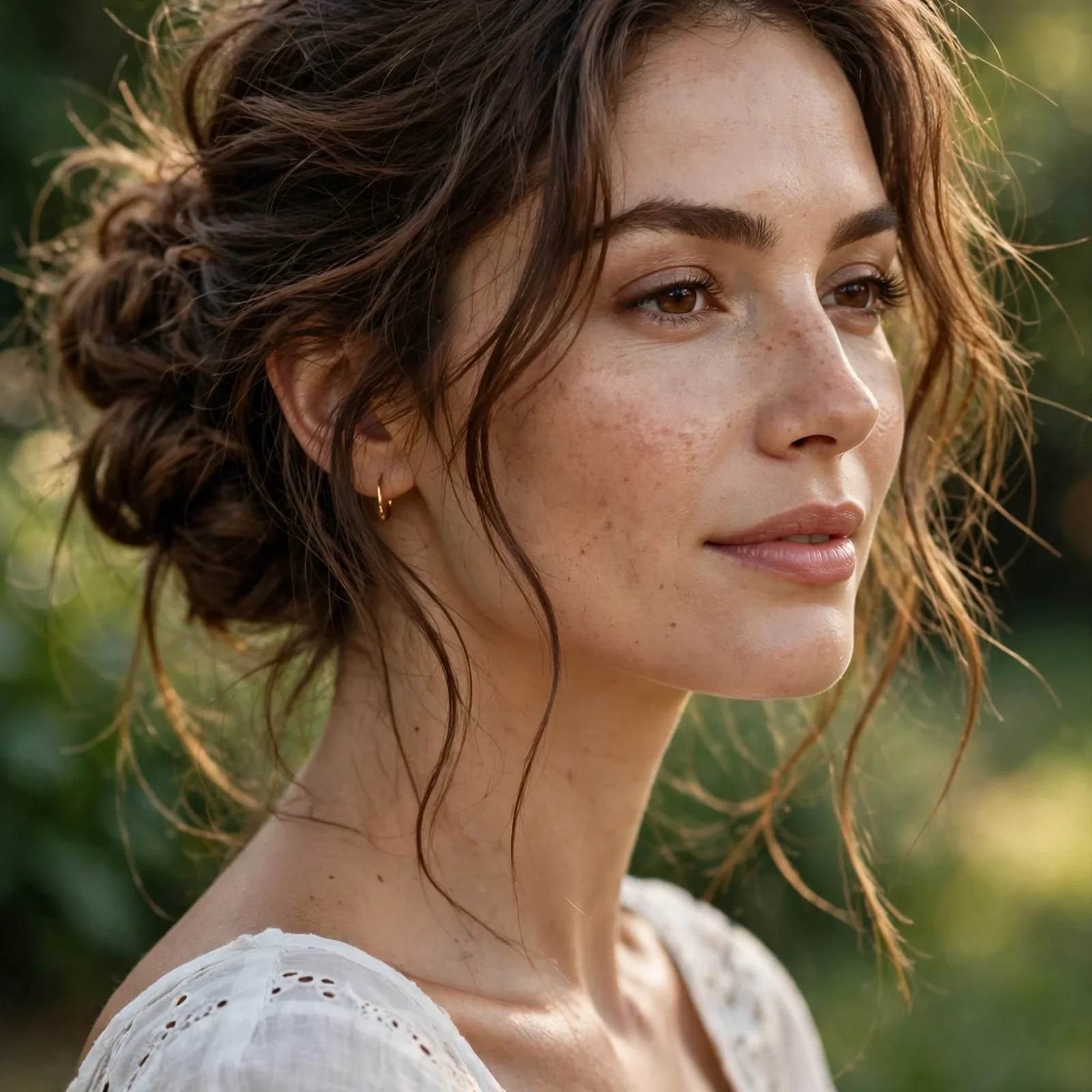 25 Lightweight Hairstyles for Women With Thick Hair (Easy to Manage in Heat): Textured Low Bun