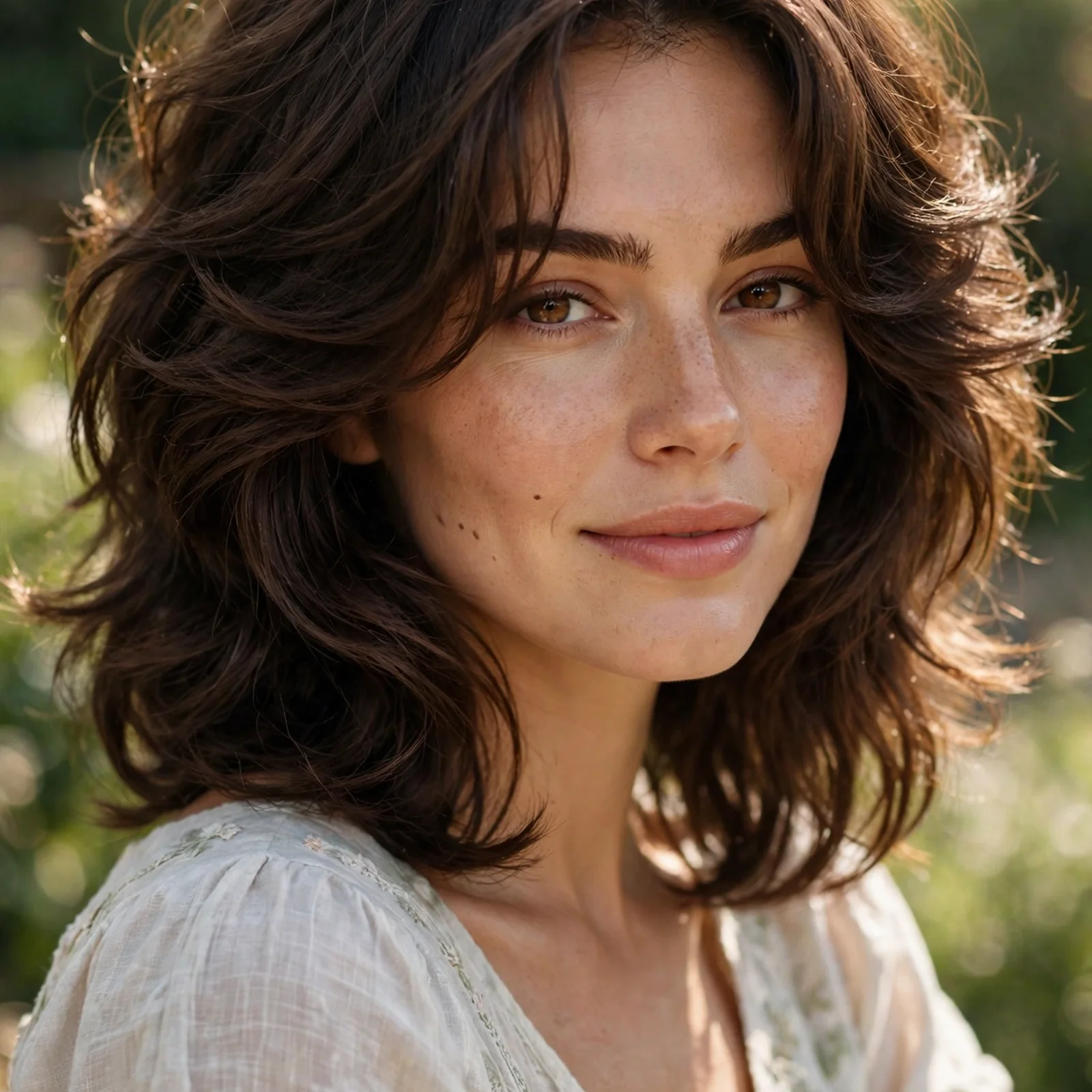 25 Lightweight Hairstyles for Women With Thick Hair (Easy to Manage in Heat): Curtain Layer Mid-Length Cut