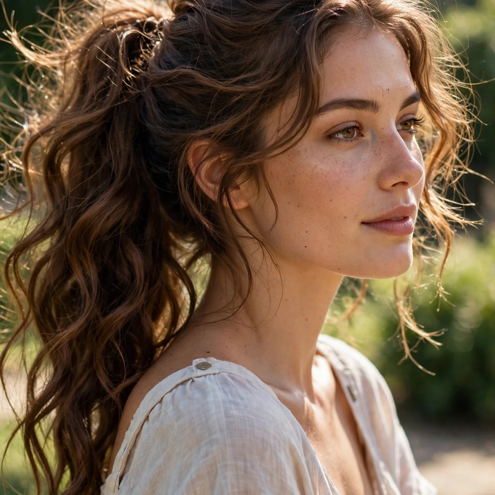 25 Lightweight Hairstyles for Women With Thick Hair (Easy to Manage in Heat): Loose Wavy Ponytail