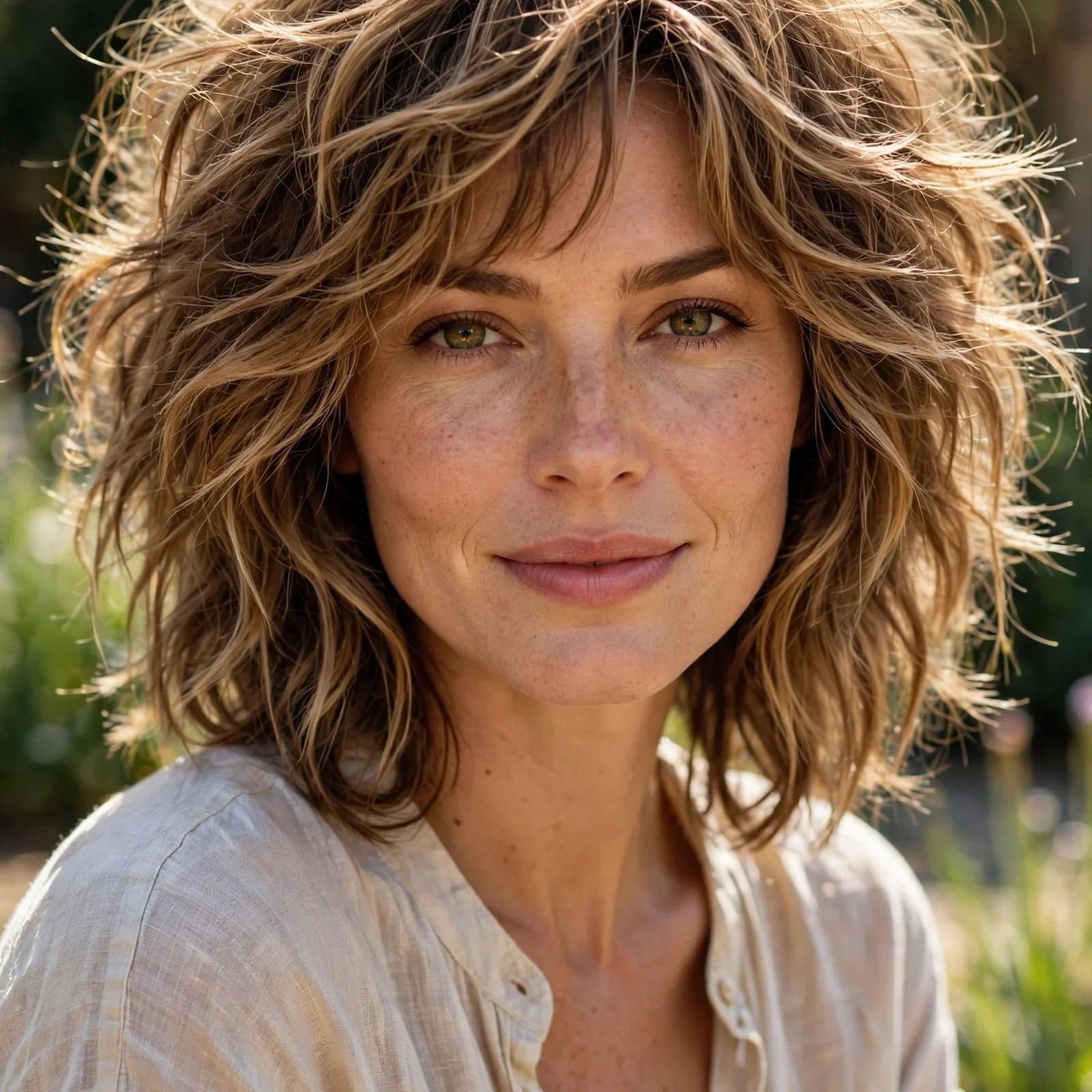 25 Lightweight Hairstyles for Women With Thick Hair (Easy to Manage in Heat): Choppy Mid-Length Layers