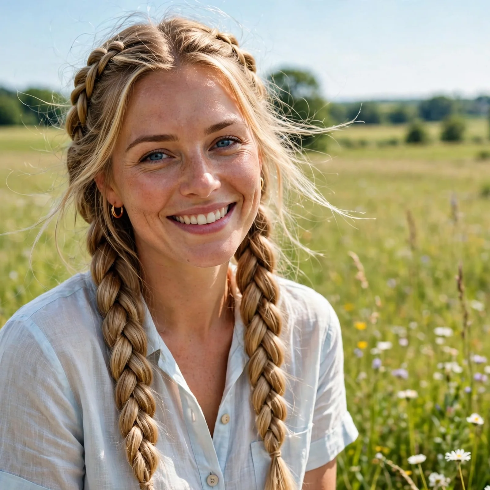 25 Long Hair Summer Hairstyles for Women That Don’t Get Messy in Heat: Double Dutch Braids