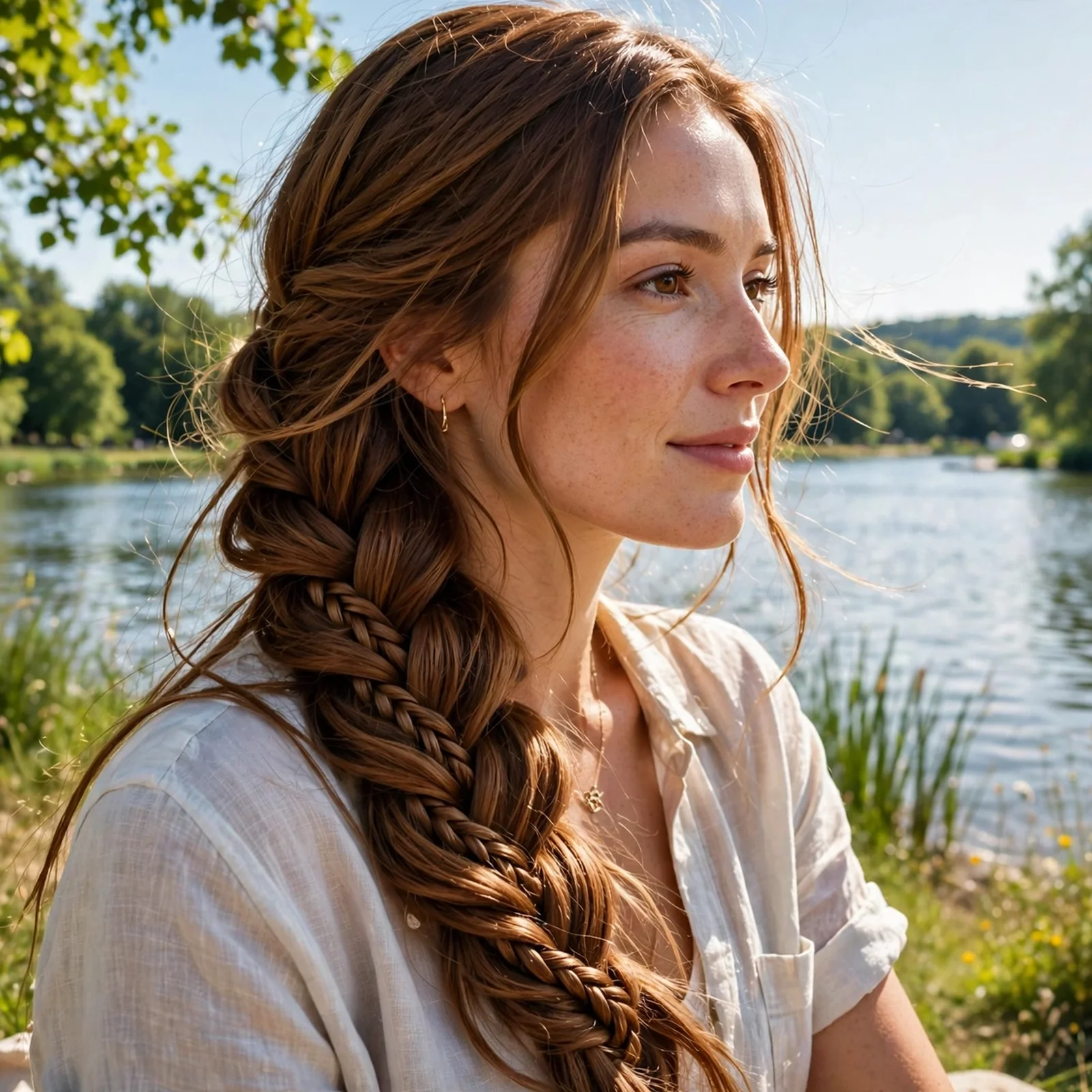 25 Long Hair Summer Hairstyles for Women That Don’t Get Messy in Heat: Fishtail Side Braid