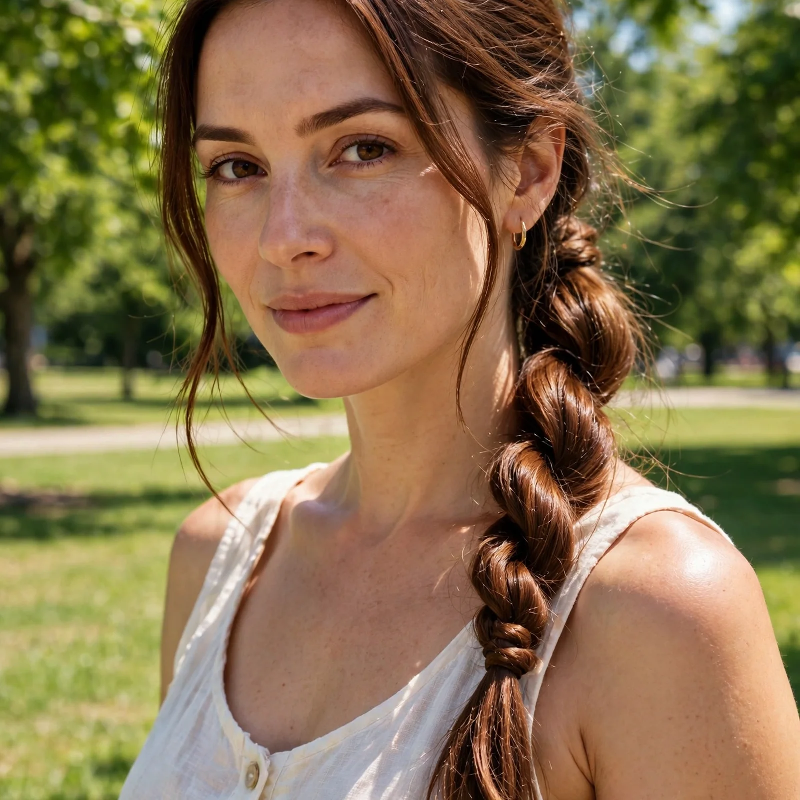 25 Long Hair Summer Hairstyles for Women That Don’t Get Messy in Heat: Rope Twist Ponytail