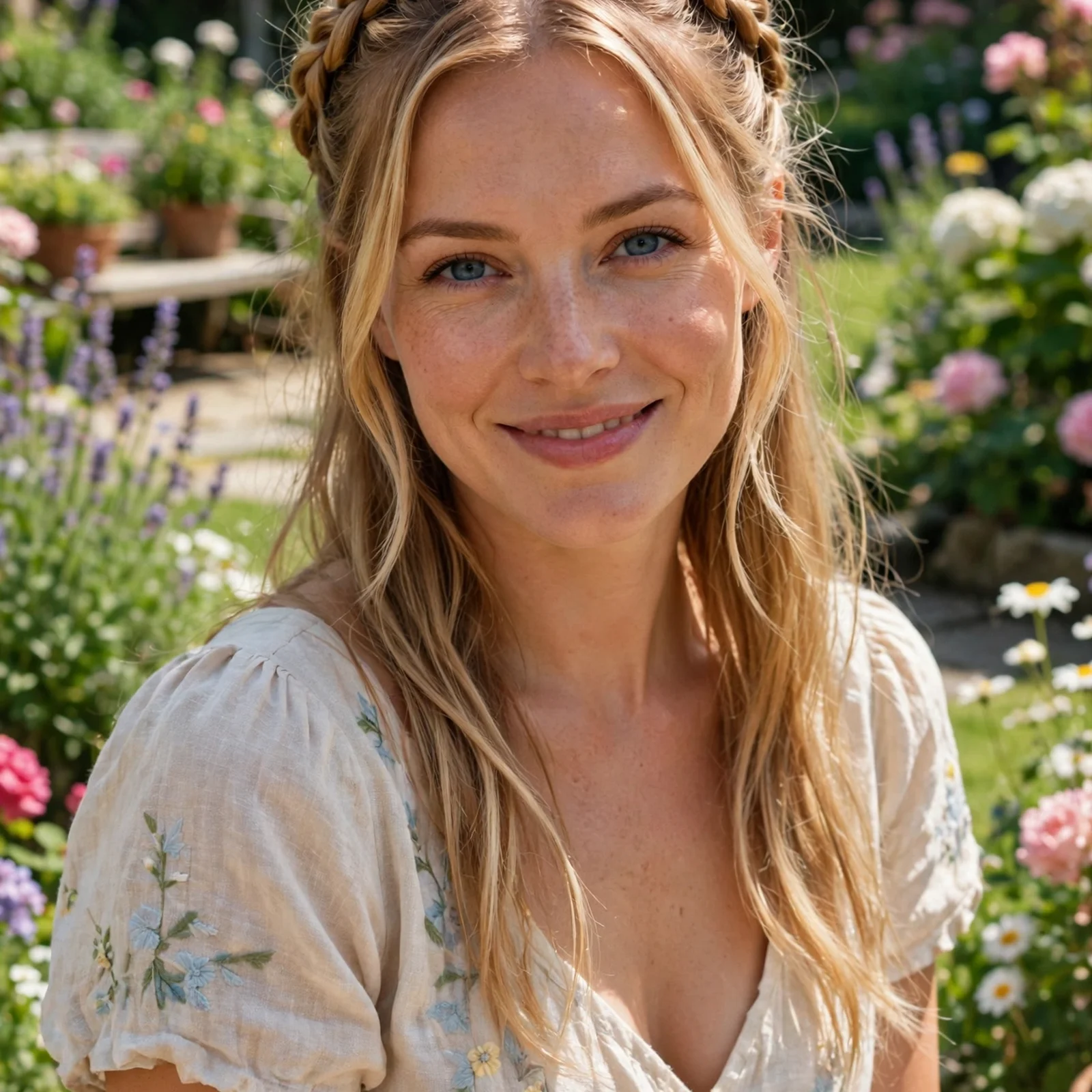25 Long Hair Summer Hairstyles for Women That Don’t Get Messy in Heat: Braided Crown Bun