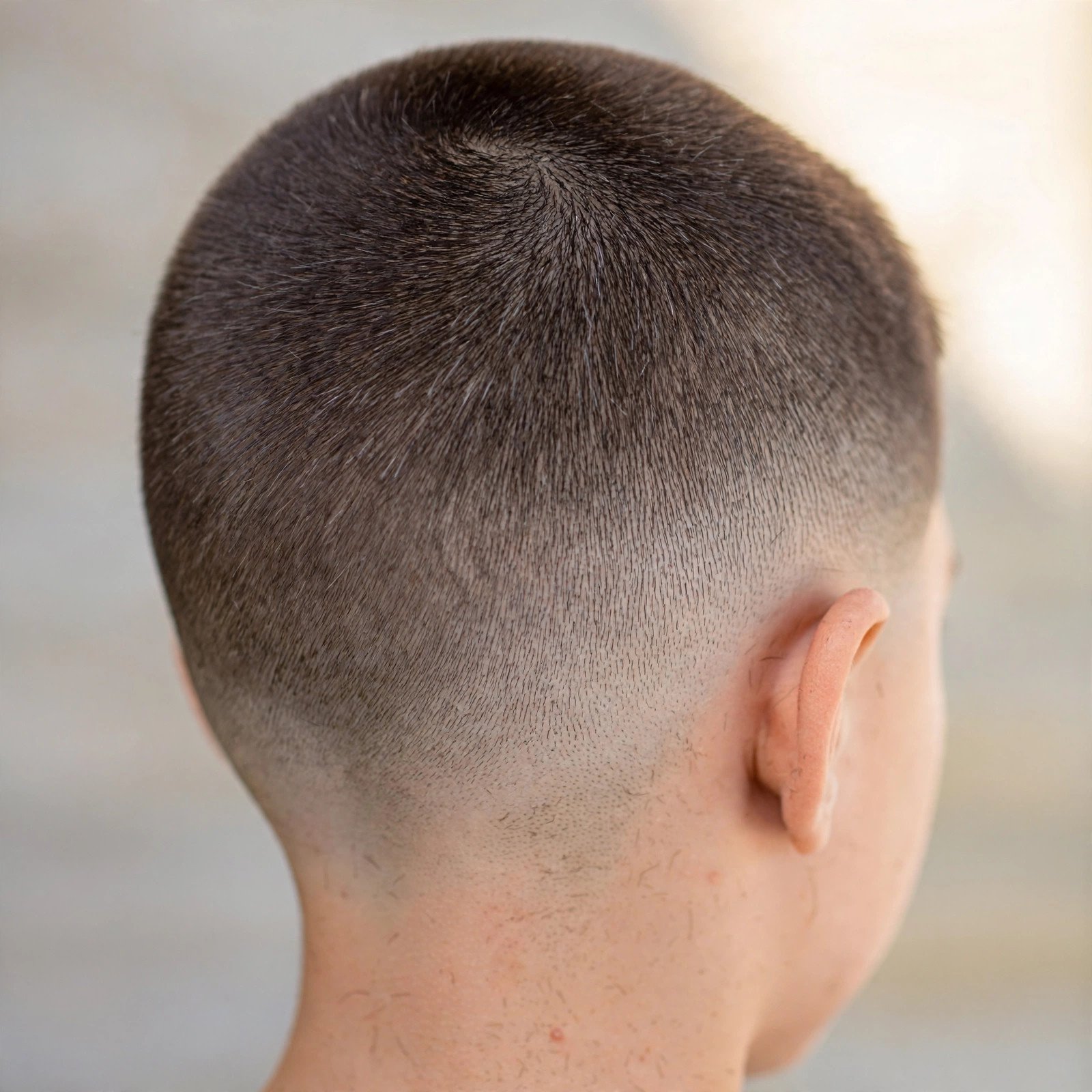Athletic Buzz Fade - boys hairstyle, back view