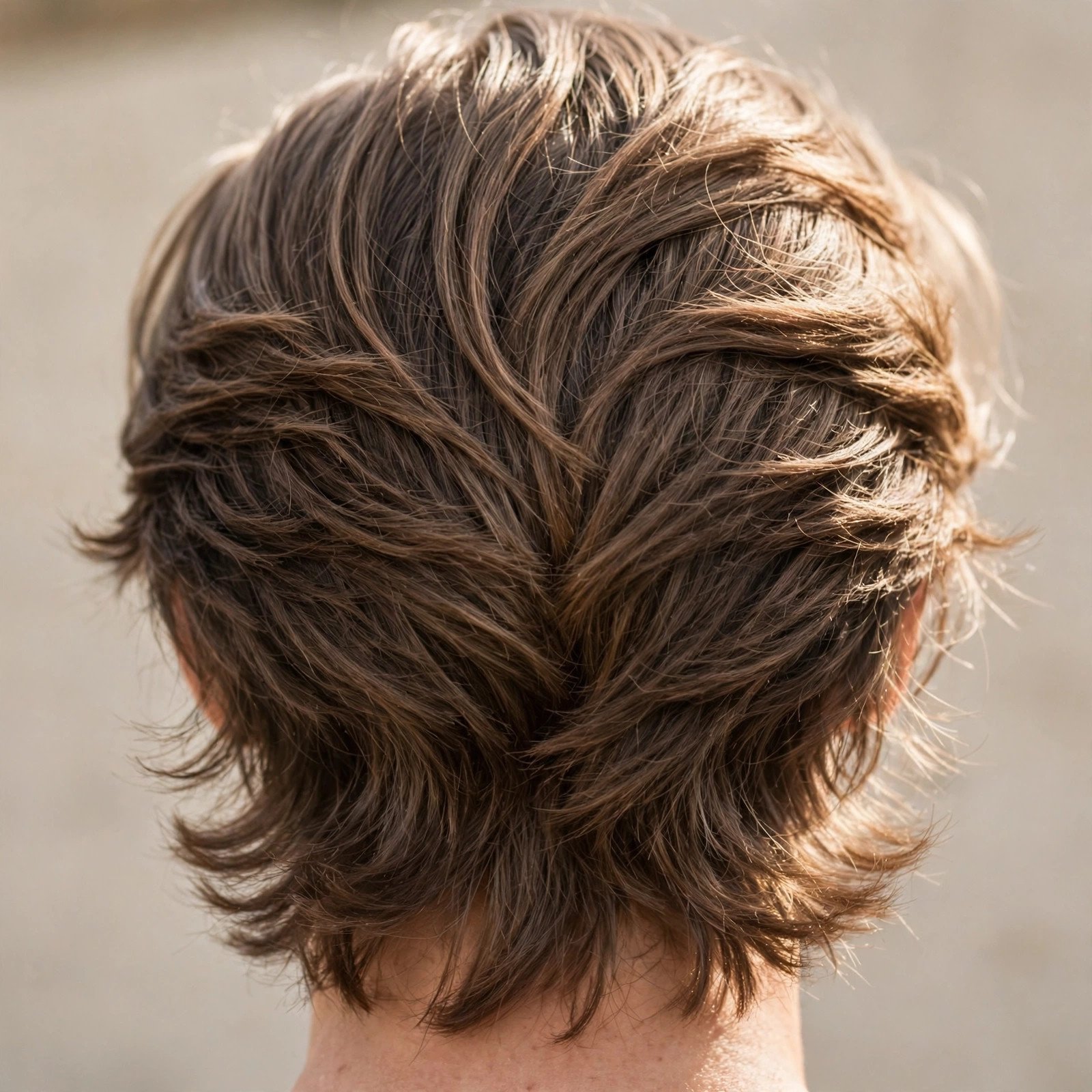 Back view of Bro Flow hairstyle for boys