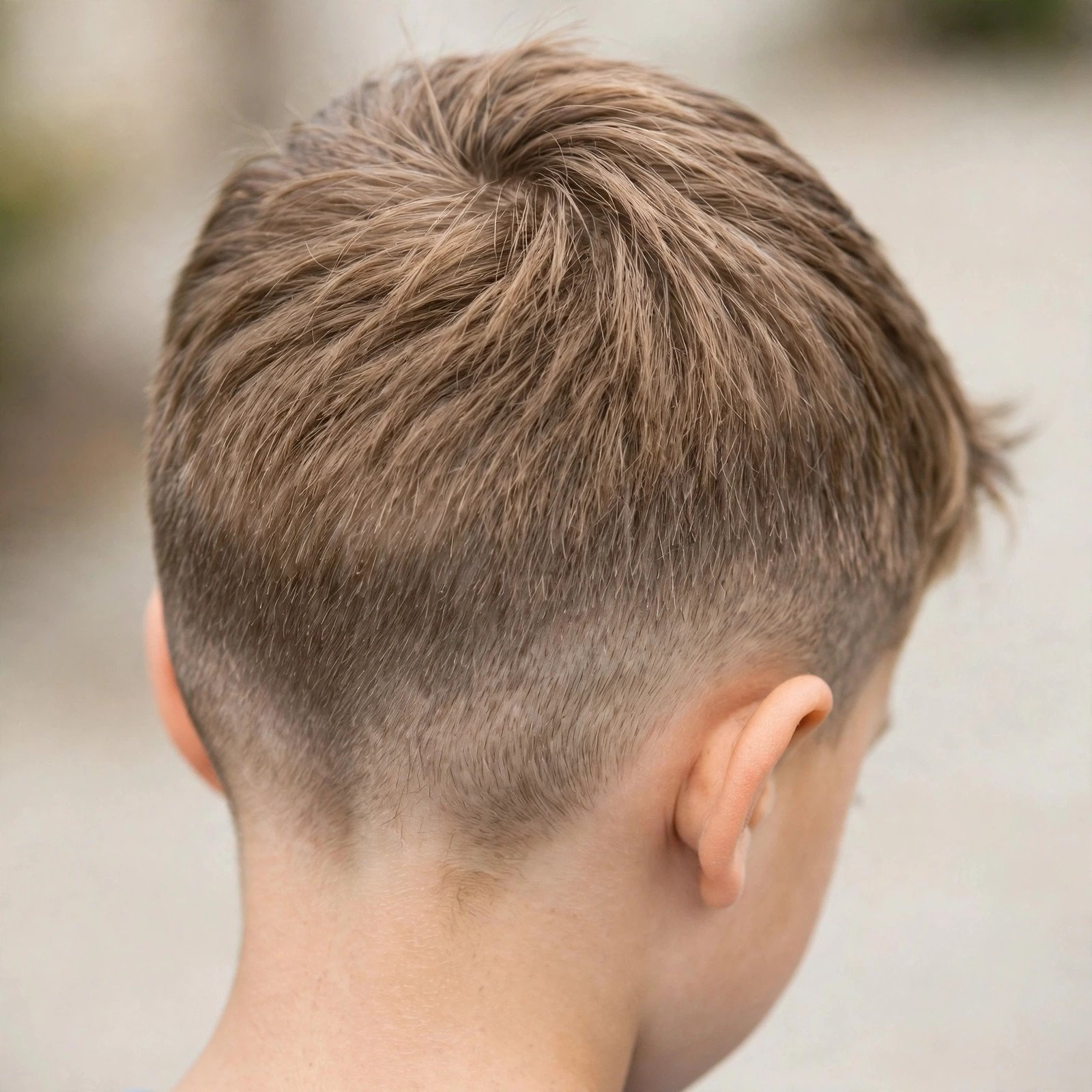 Back view of Crew Cut hairstyle for boys