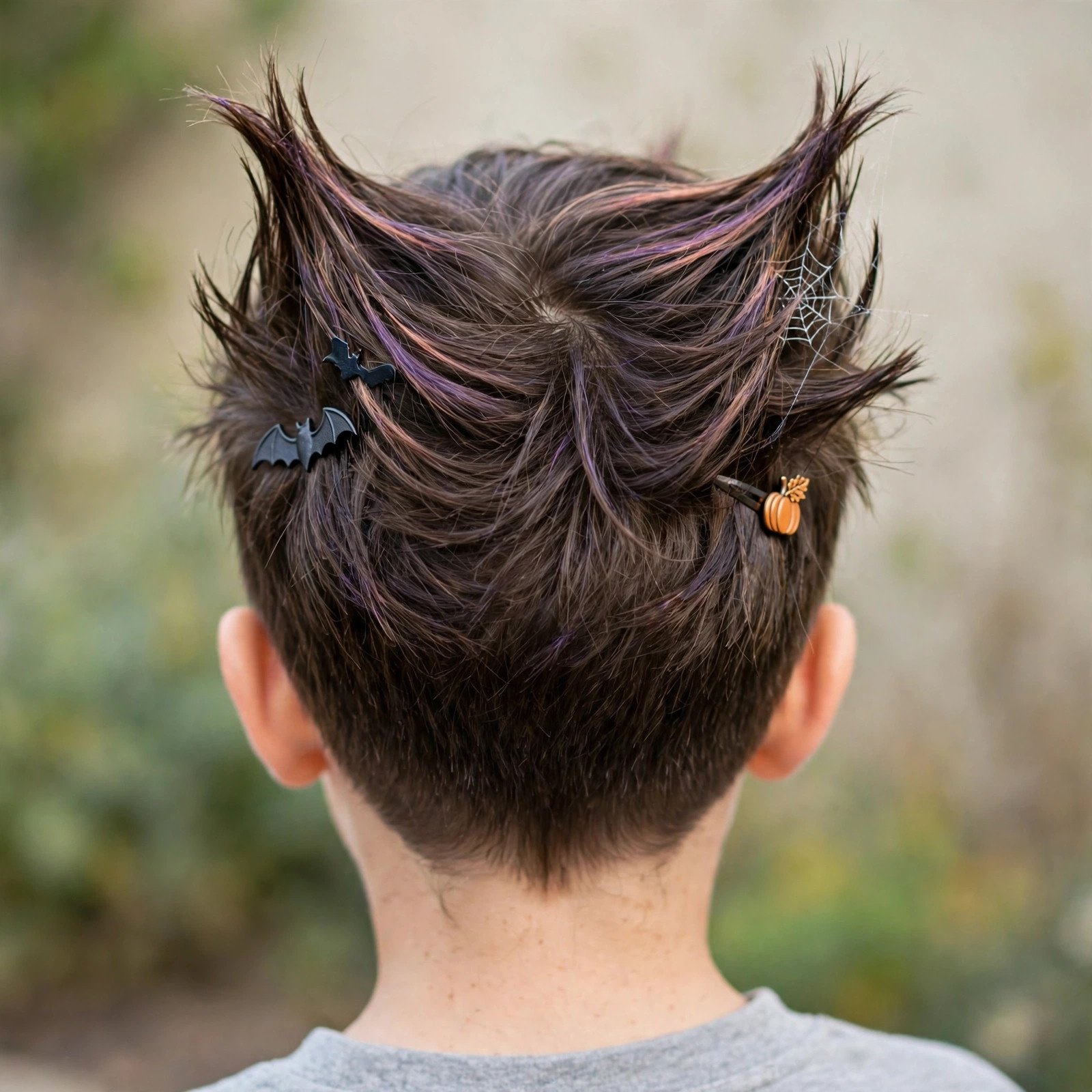 Devil Horn Spikes - boys hairstyle, back view